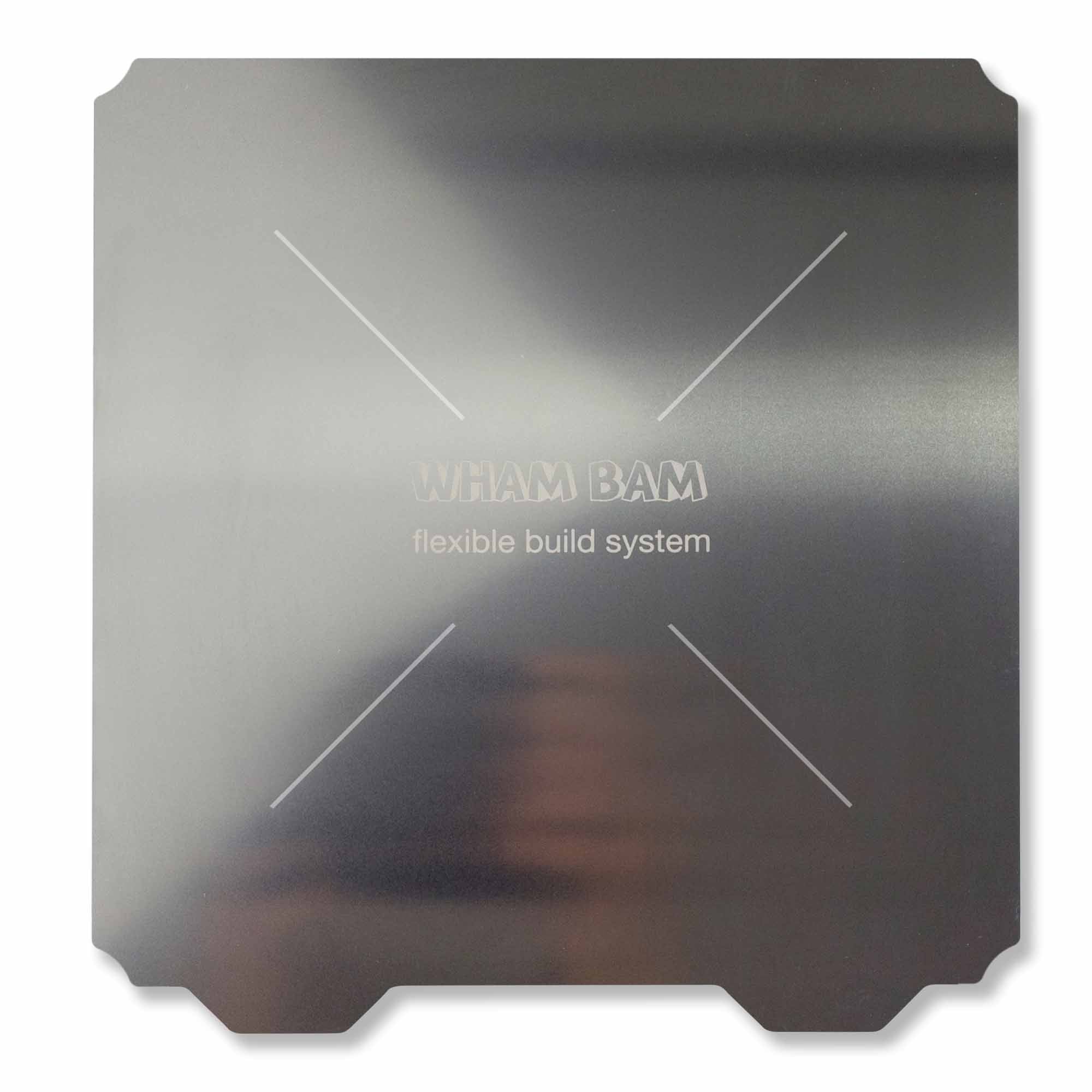 Flexible Build Plate from Wham Bam with detailed dimensions for accurate fitting.