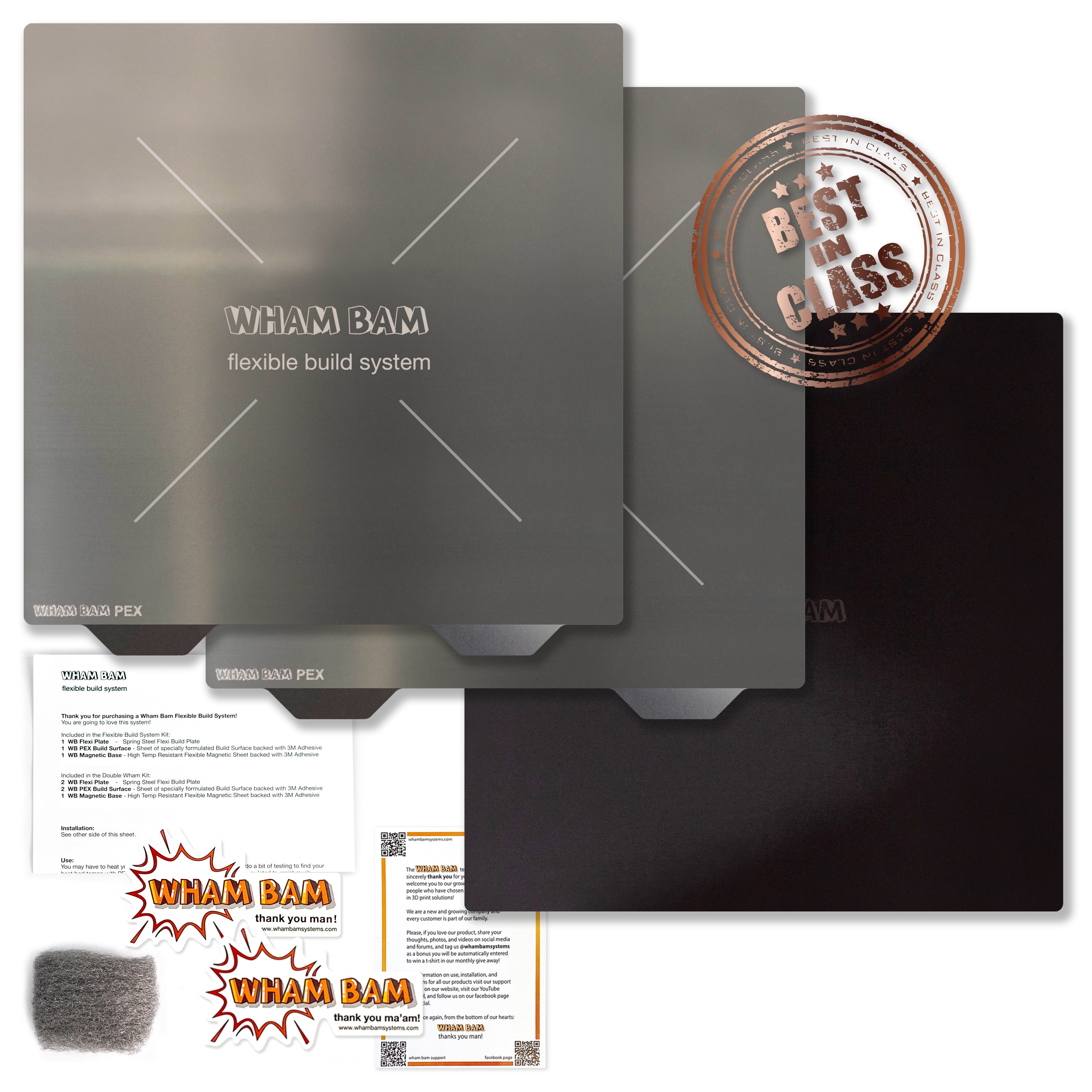 Close-up of the Wham Bam Flexi Plate demonstrating its flexibility and ease of print removal.
