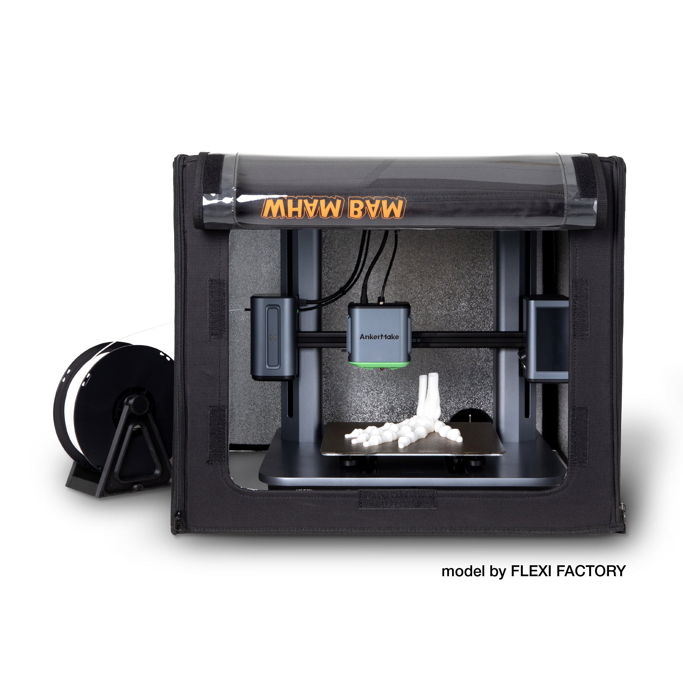 Side view of the lightweight, foldable HotBox Pro for small 3D printers