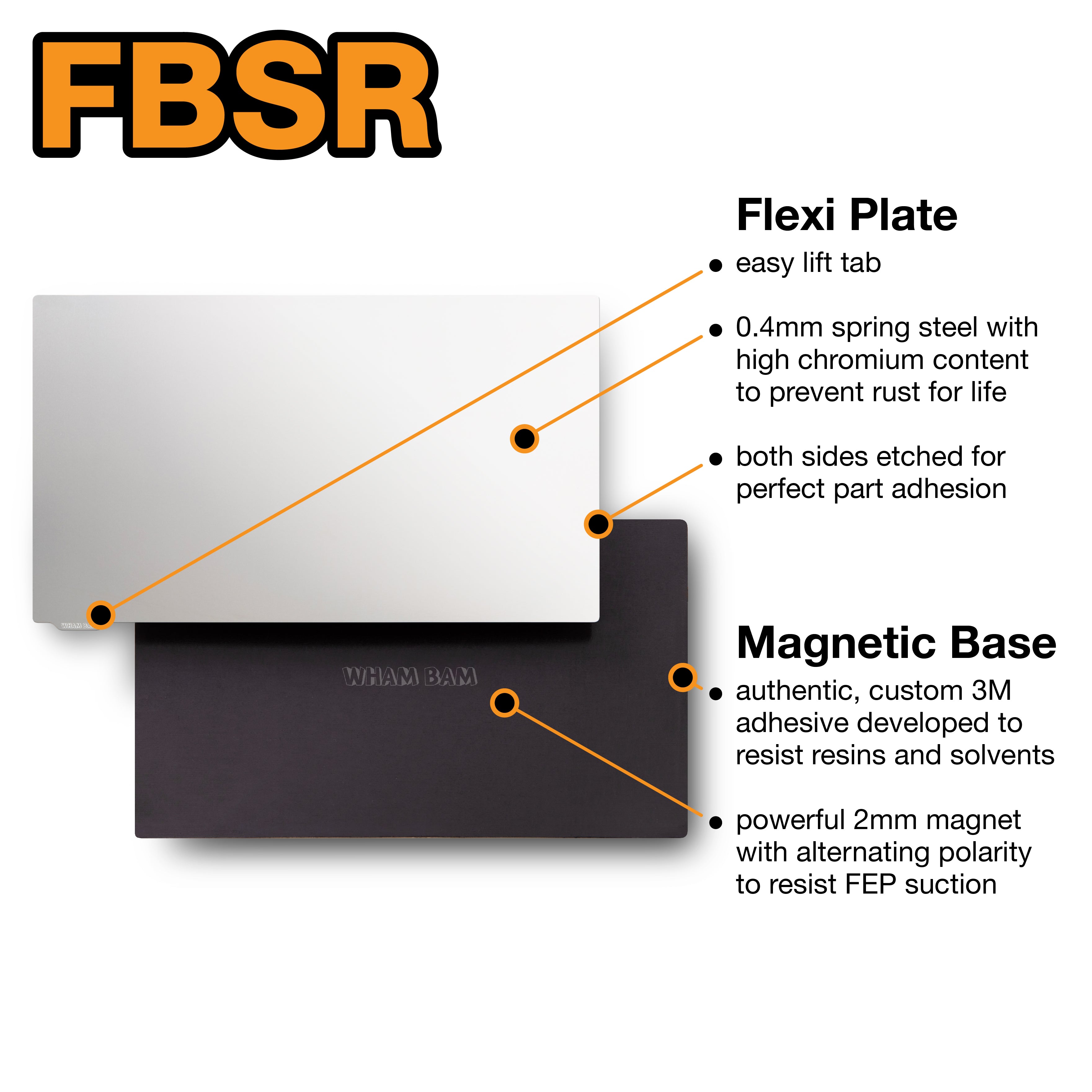 Magnetic build system with flexible steel plate on resin printer