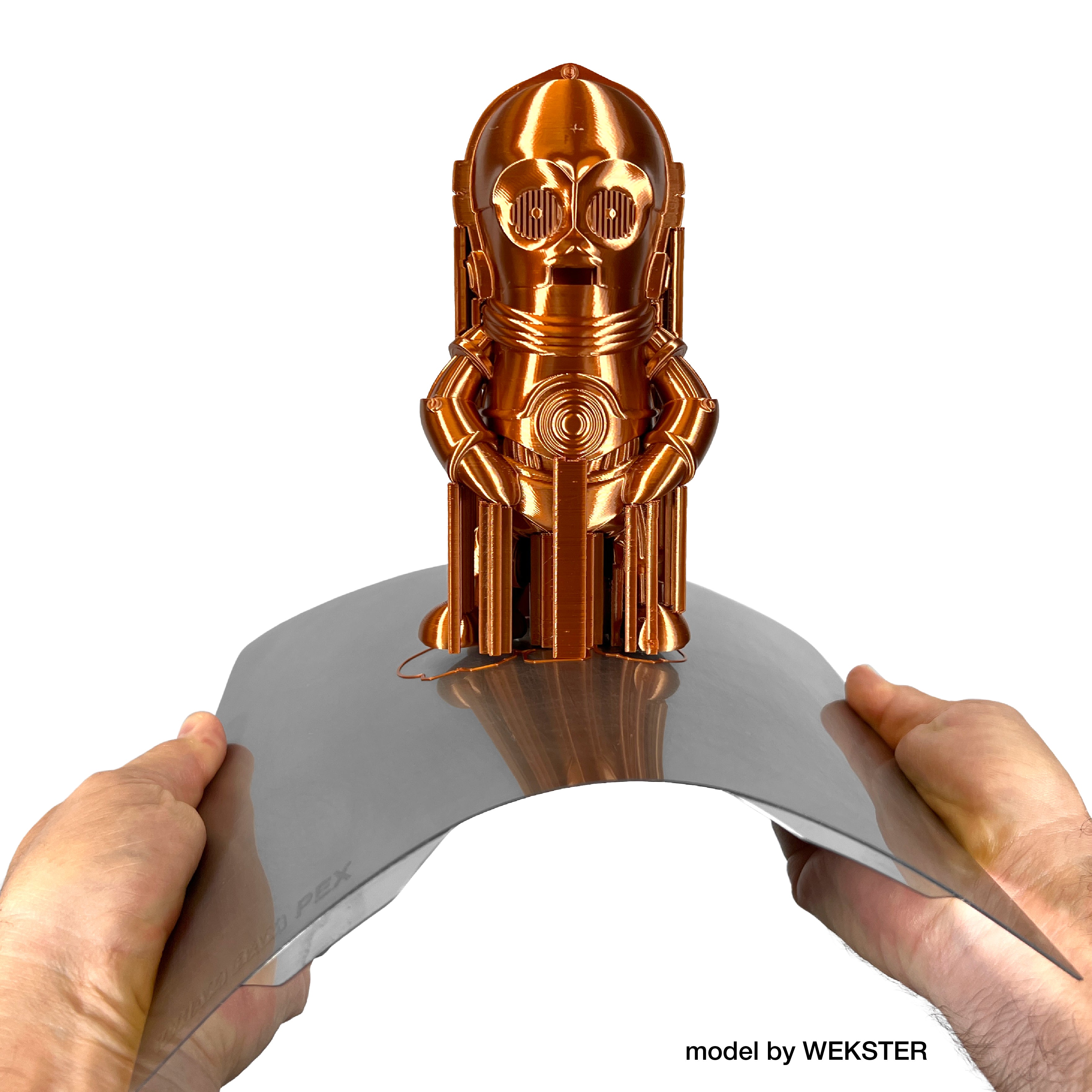 Flexible build plate with rounded corners for 3D printers
