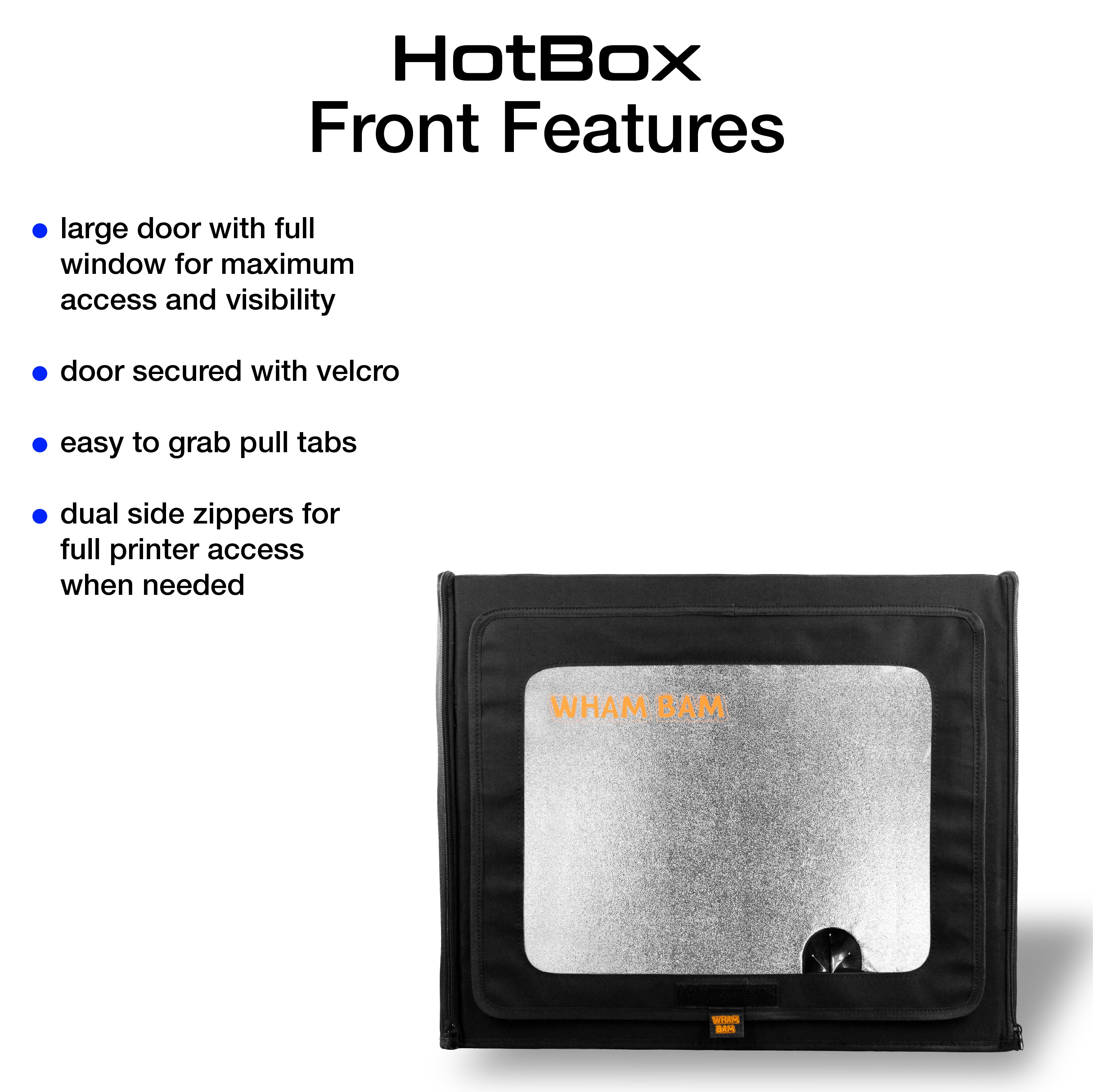 Side view of the lightweight, foldable HotBox Pro for small 3D printers