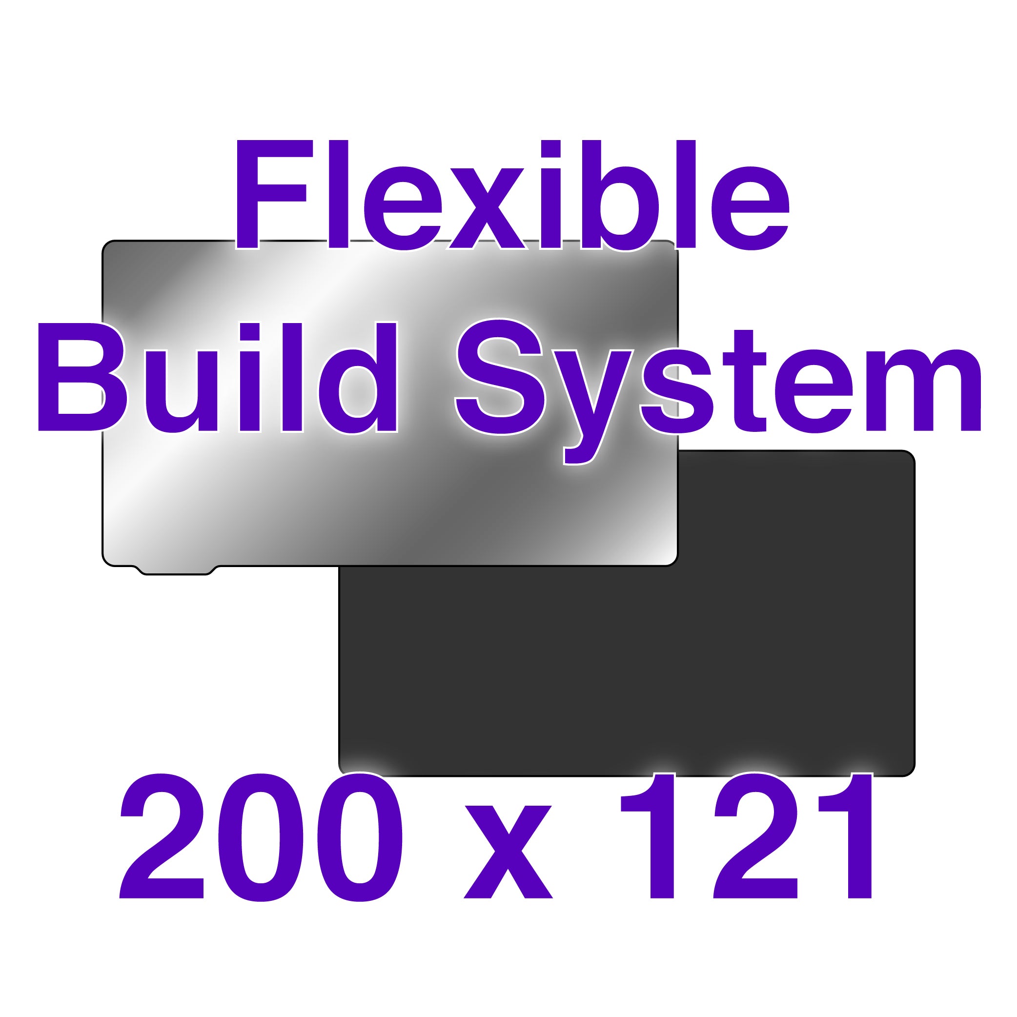 Side view of Wham Bam Flexible Build System for NEXA3D XIP showcasing the magnetic base and flexi plate.