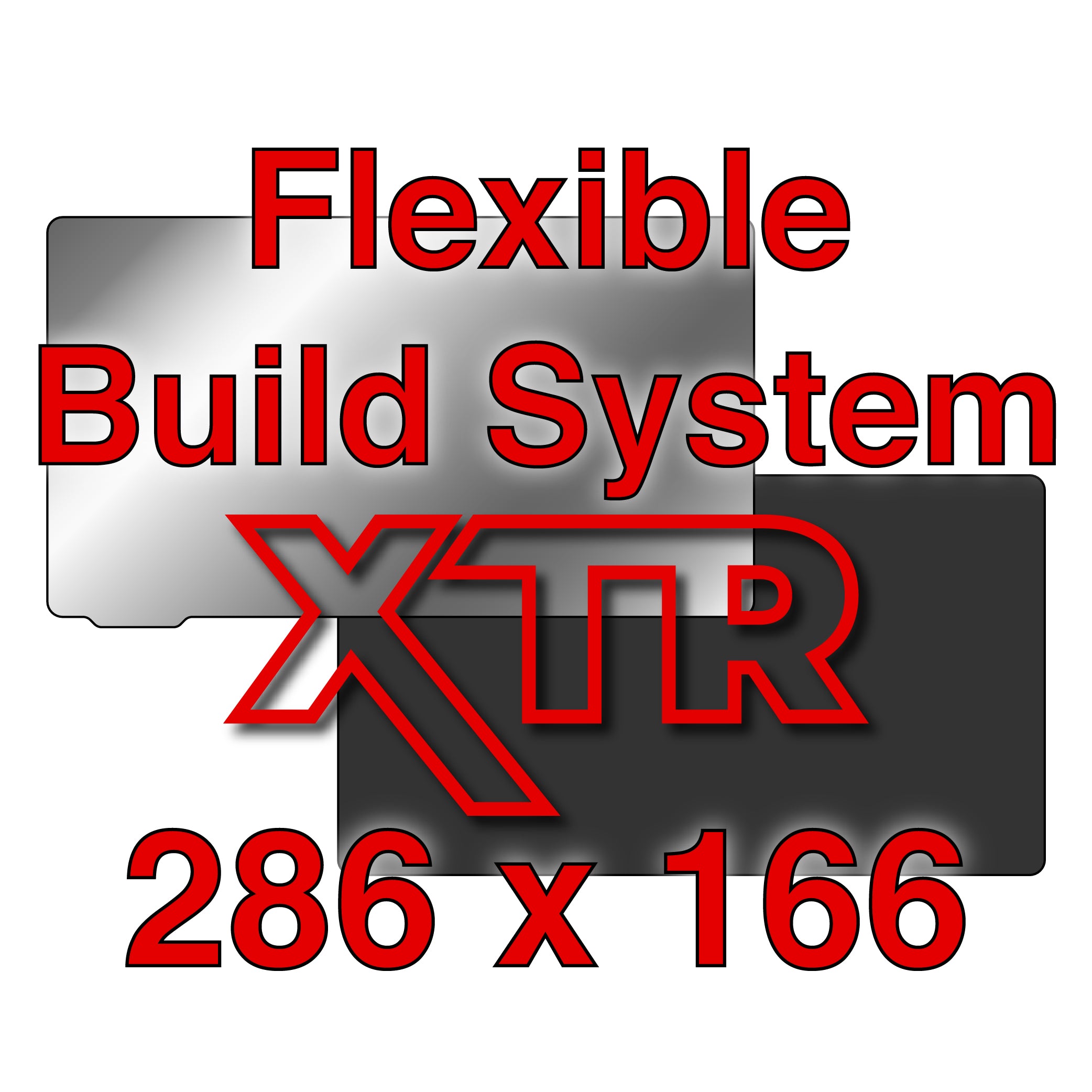 XTR flexible build system mounted on an Elegoo Jupiter resin printer, showcasing the textured flexi plate