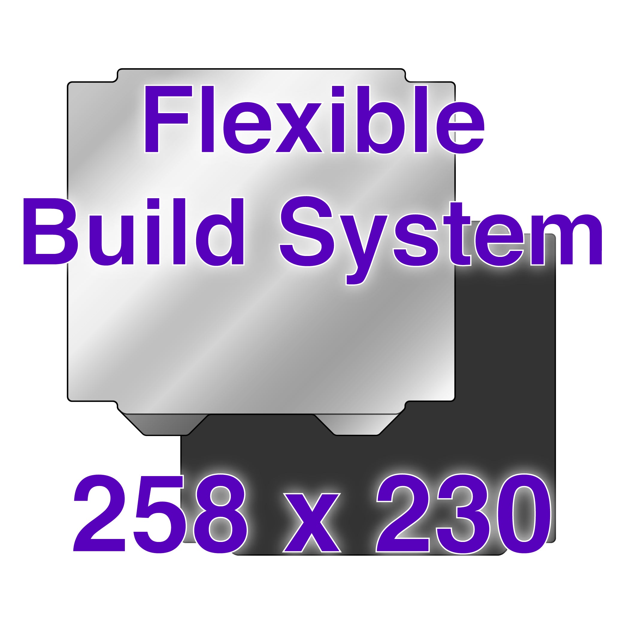 Close-up of flexible build plate with magnetic surface on UltiMaker 3D printer