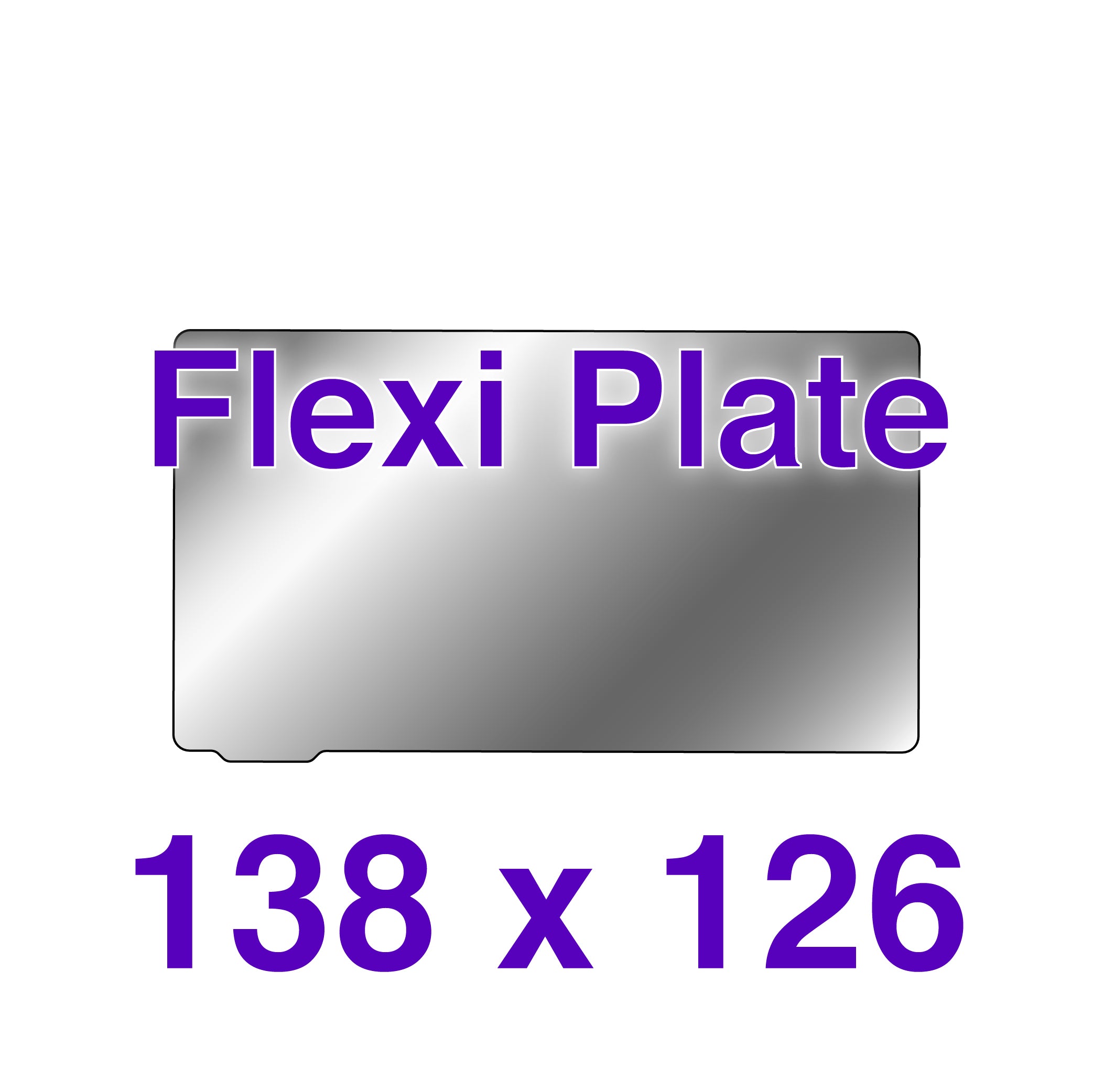 Close-up of the flexi plate showing its etched surface and texture for better grip.