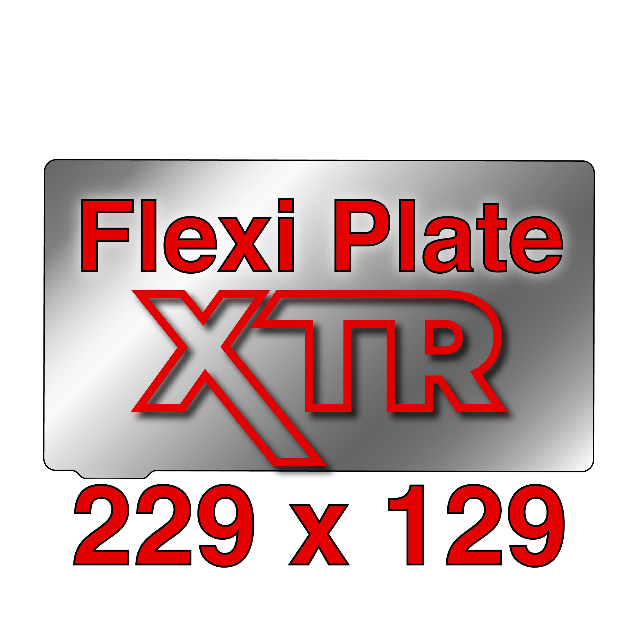 XTR Flexi Build Plate from a top angle, highlighting its robust construction and size.