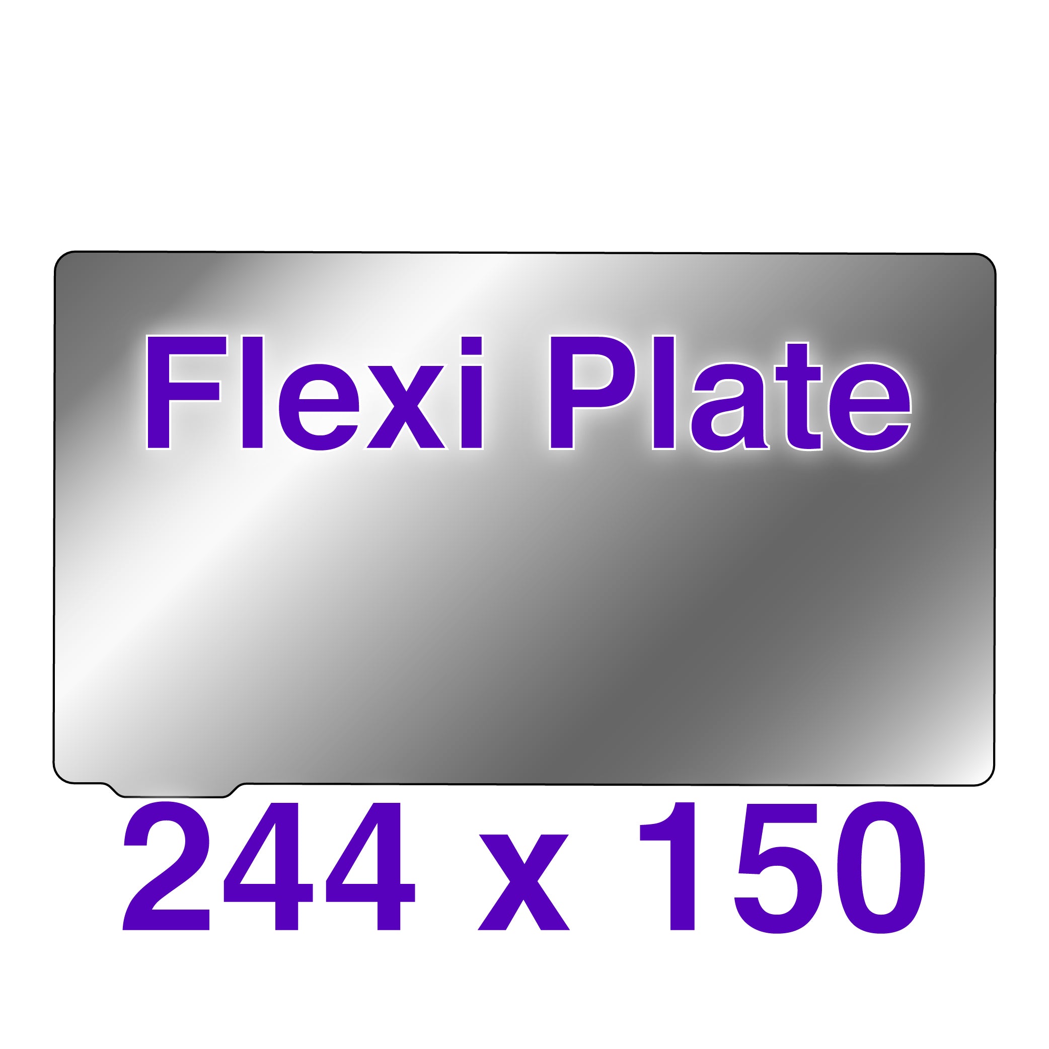 Close-up of the Premium Flexi Build Plate showcasing its custom-etched surface for enhanced grip.