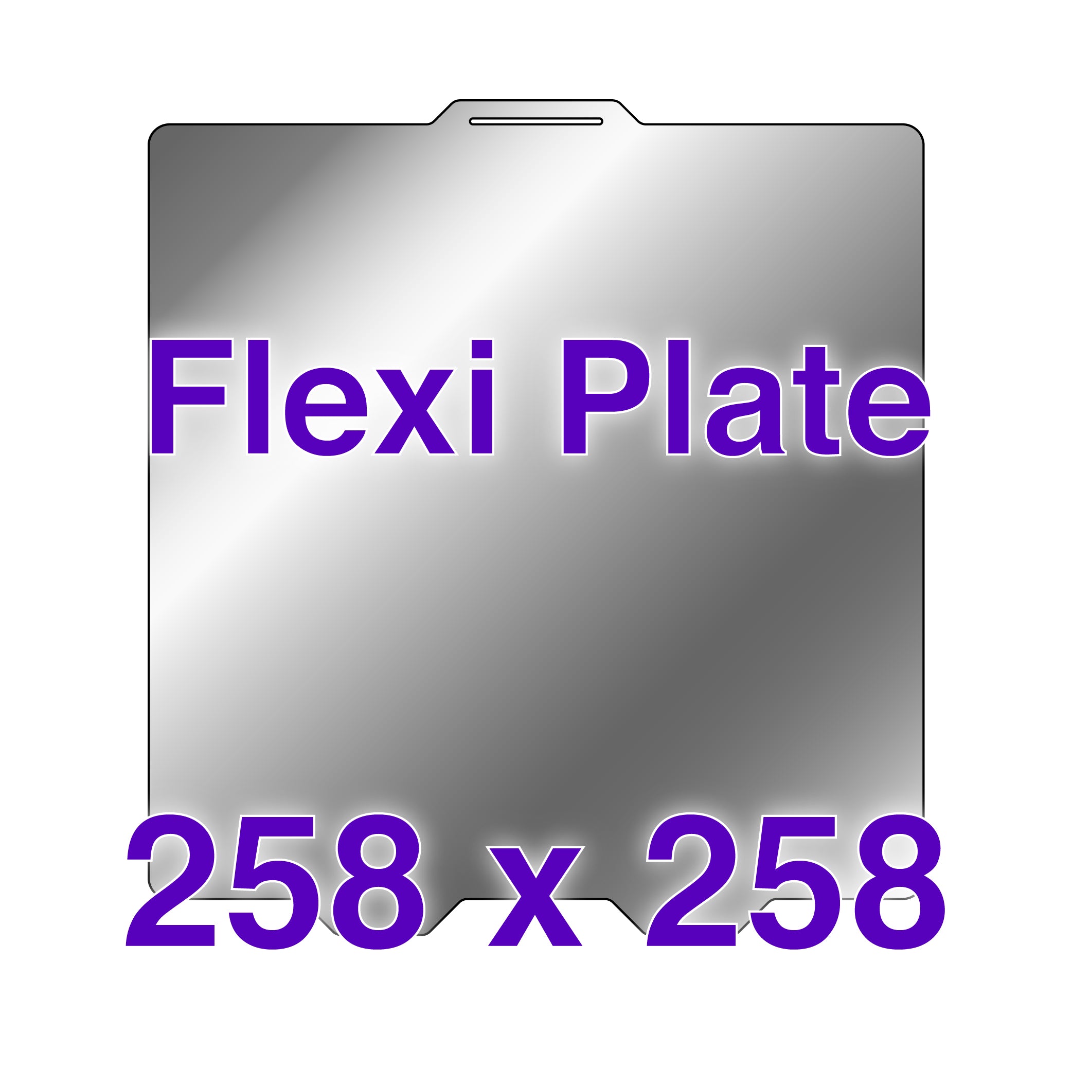 Bambu Lab Flexi Plate displayed on a 3D printer, highlighting its flexible design.