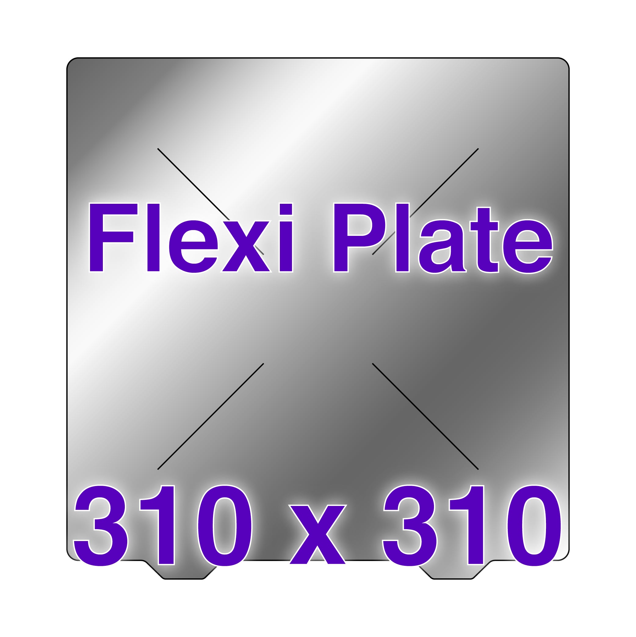 Close-up of flexible spring steel build plate with magnetic surface for large format 3D printers