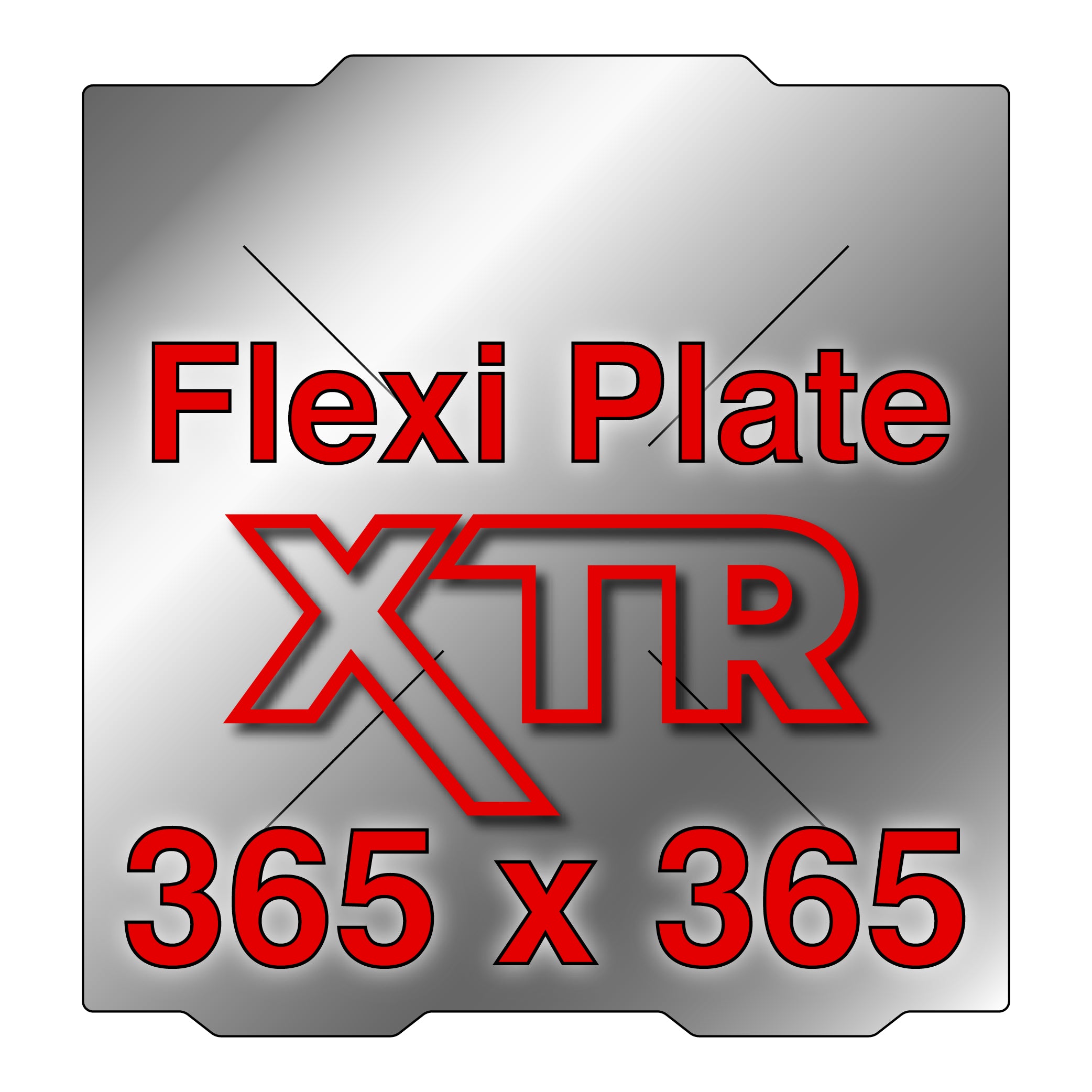 Close-up of flexible build plate on Prusa XL showing rounded corners and steel surface