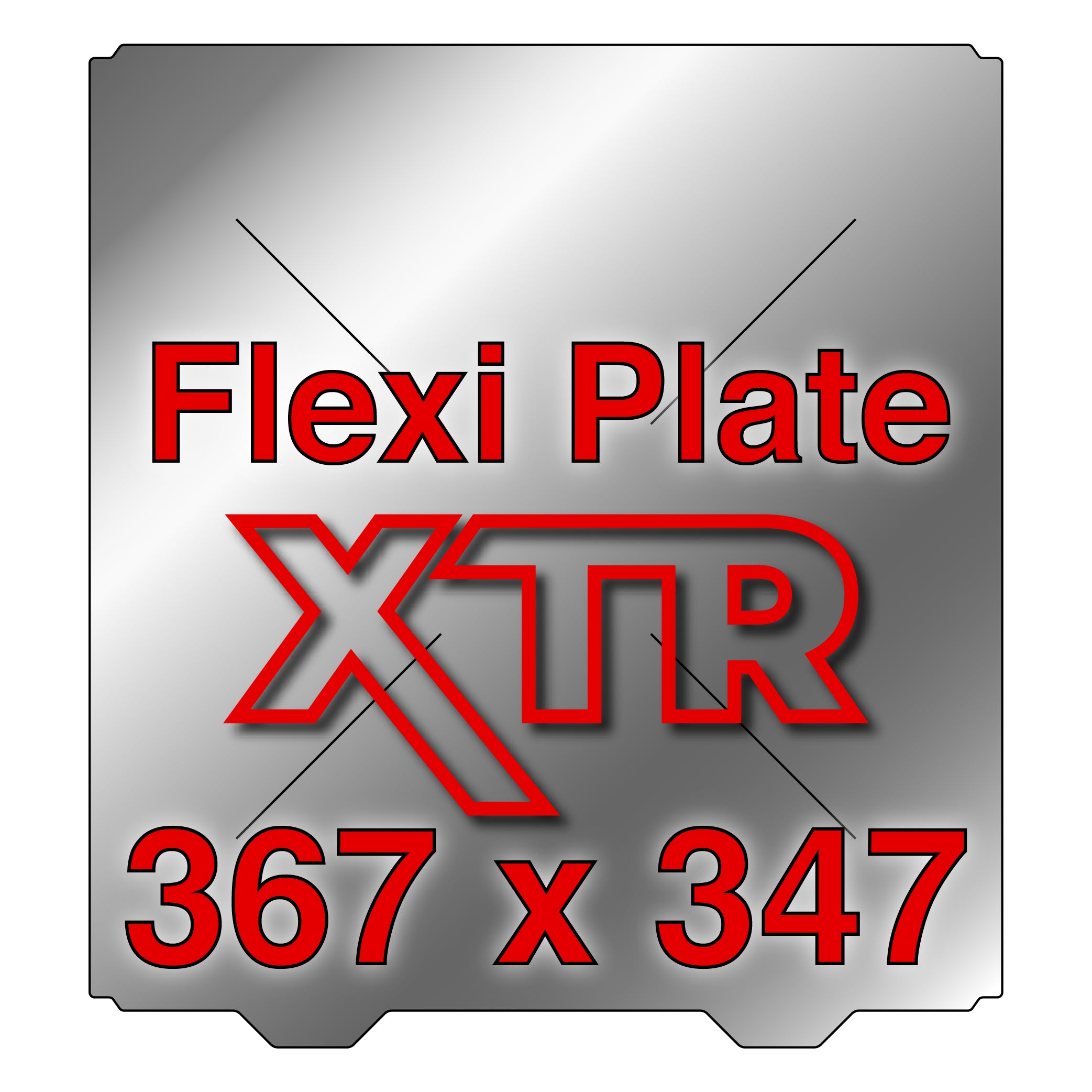 XTR Flexi Plate showing flexible spring steel build surface for 3D printers