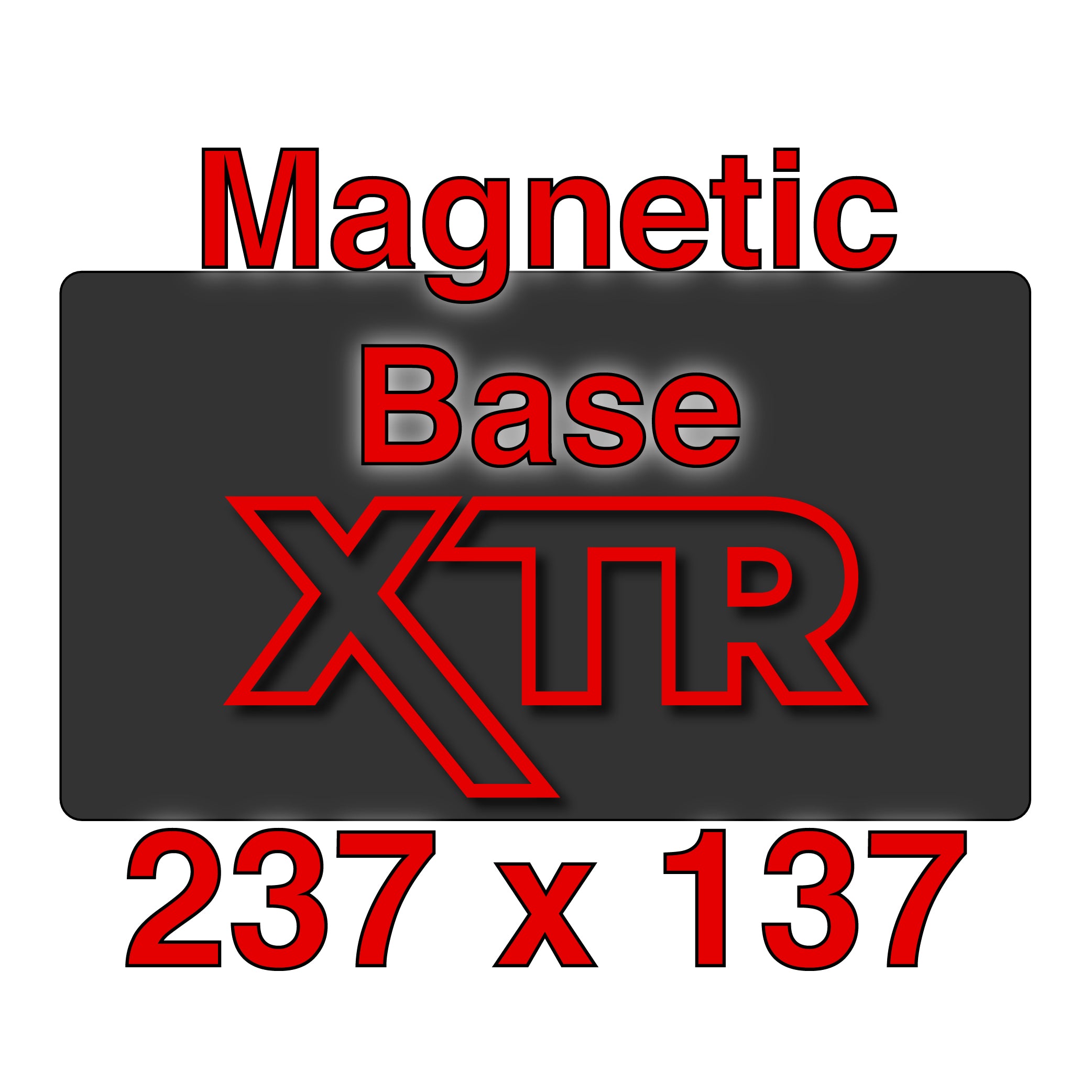 Front view of the XTR Pro Magnetic Base for the Phrozen Sonic Mighty 8K, highlighting its thickness and design.