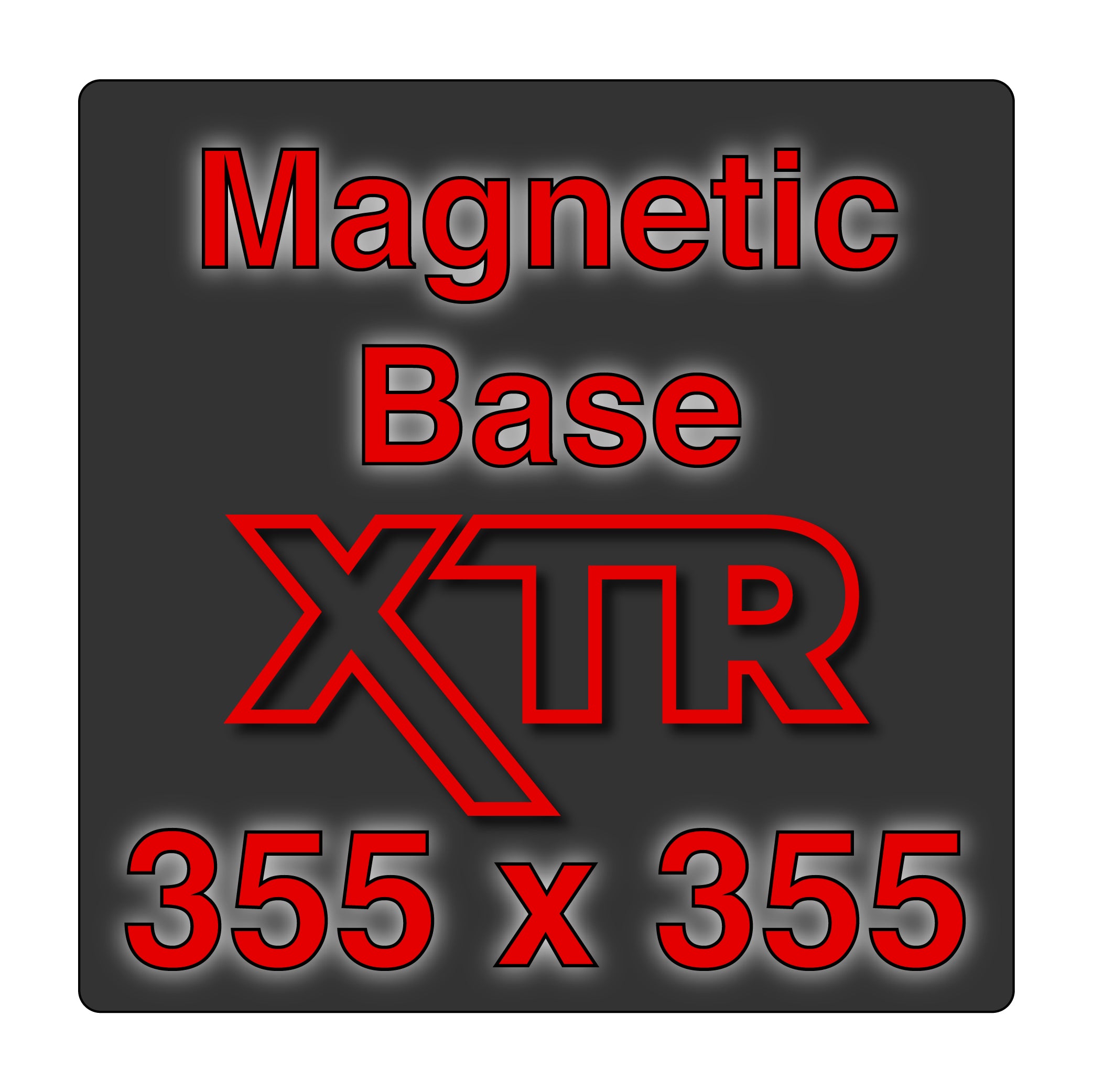 XTR Pro Magnetic Build Plate from a top angle, showcasing its robust design and adhesive backing.