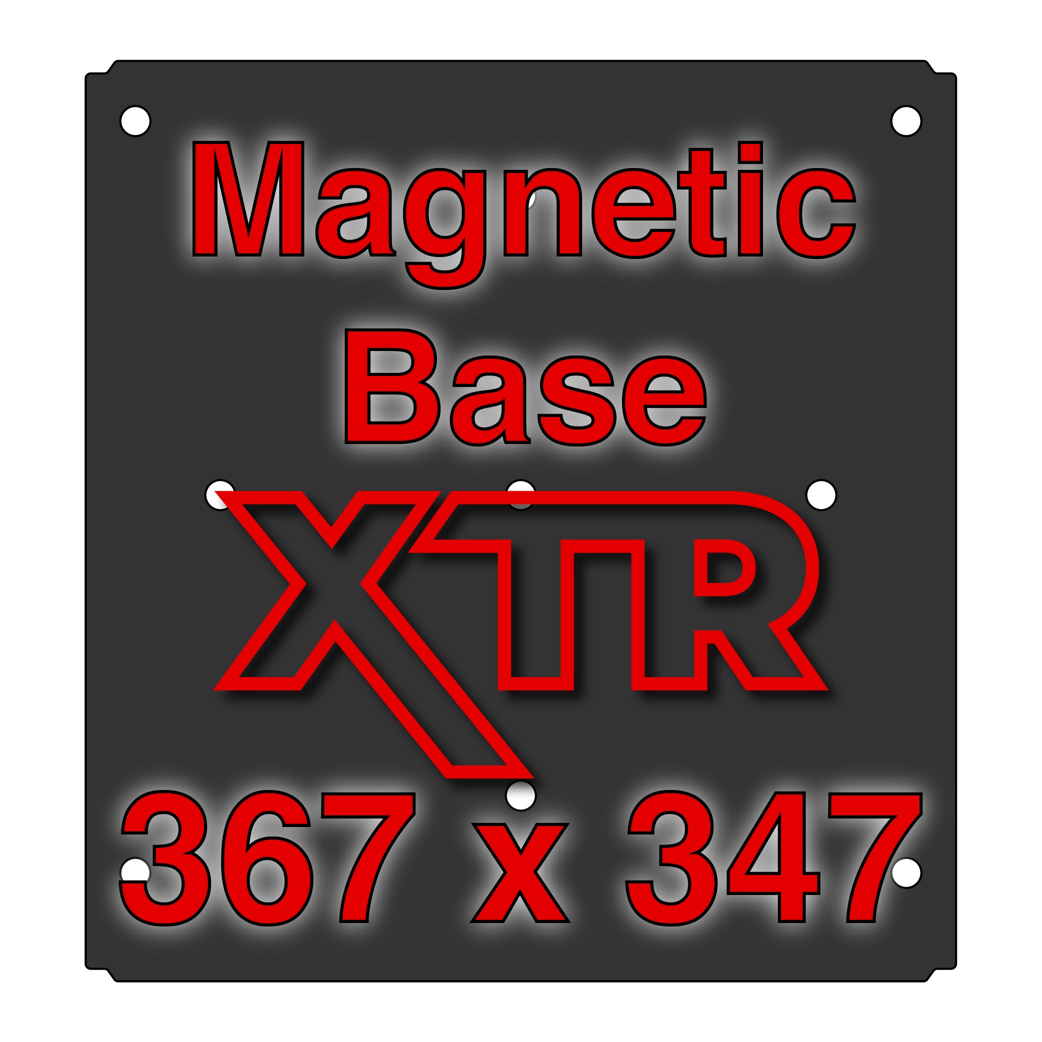 XTR magnetic base showing robust design and 2mm thickness for FDM printing.