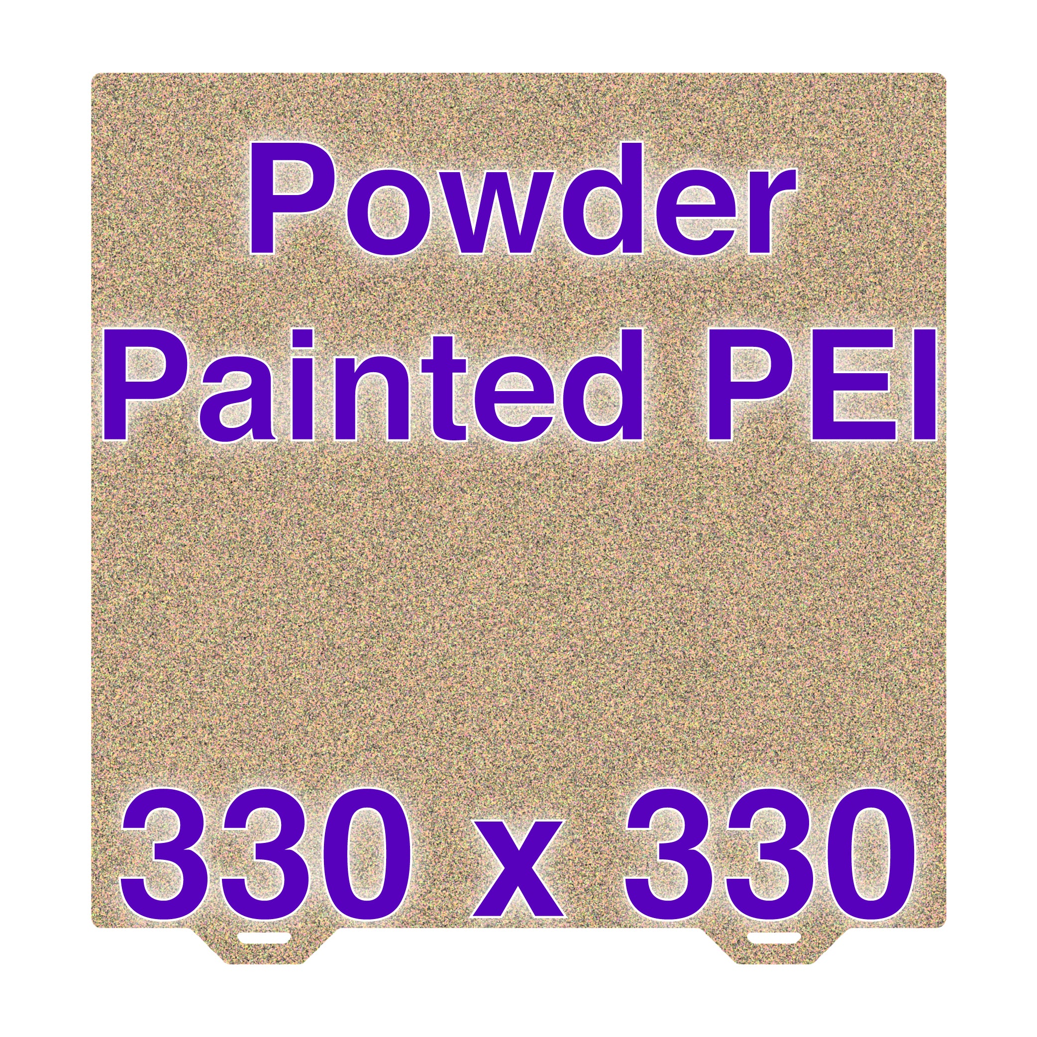 Textured ULTEM PEI flex plate for 3D printer showcasing detailed surface finish.