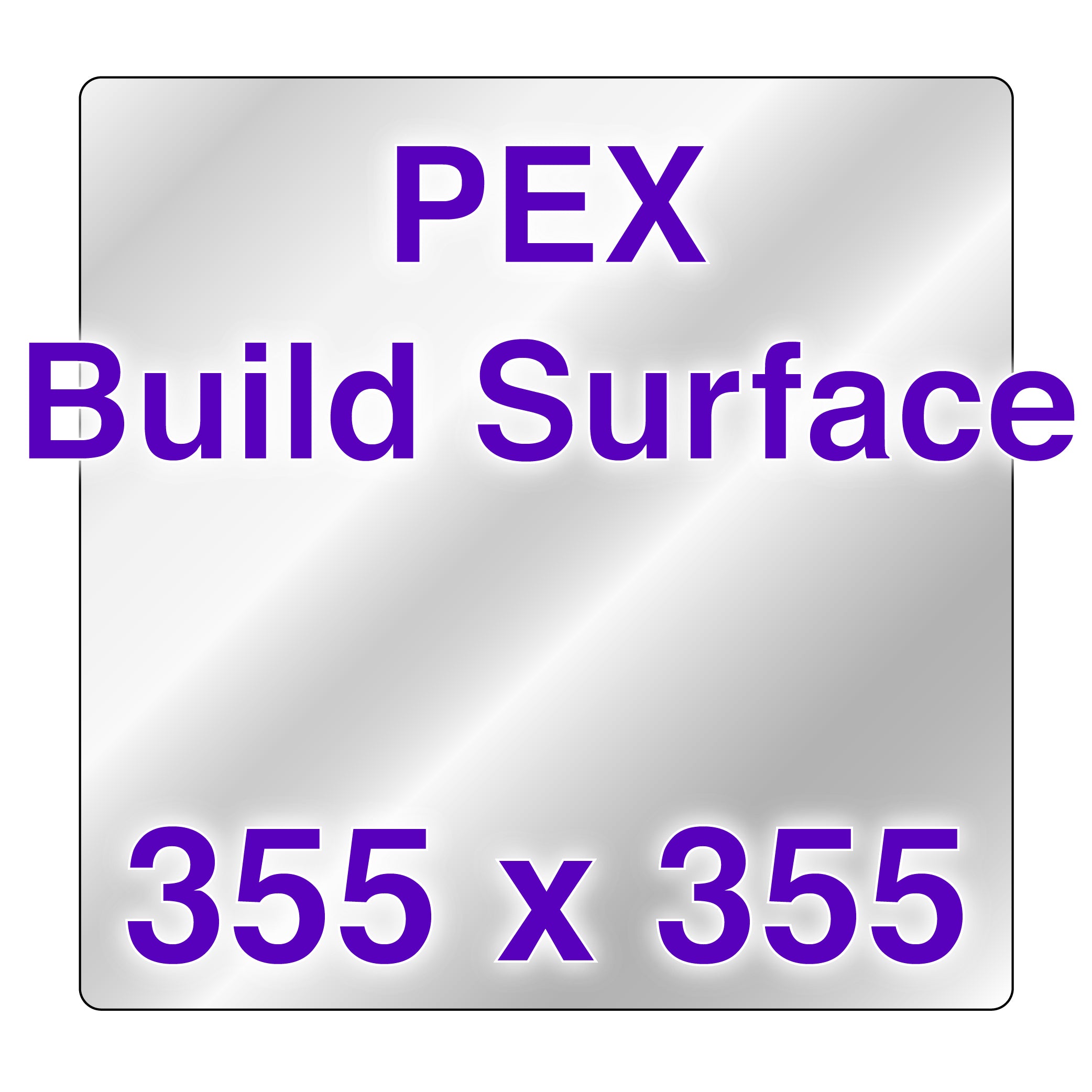 Wham Bam PEX build surface showing a print in progress at a slight angle.