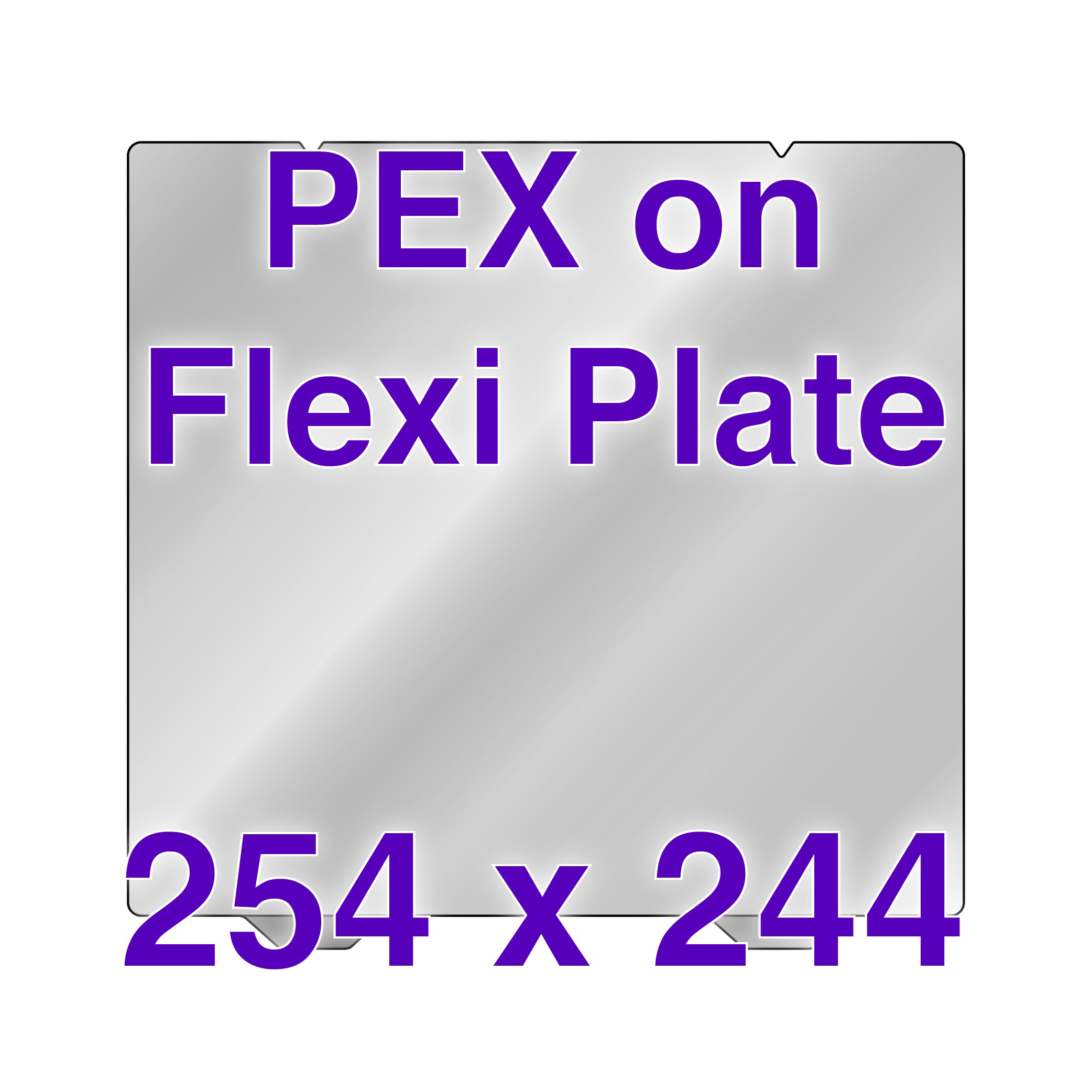 Close-up of flexible build plate with PEX surface on Prusa i3 for easy print removal