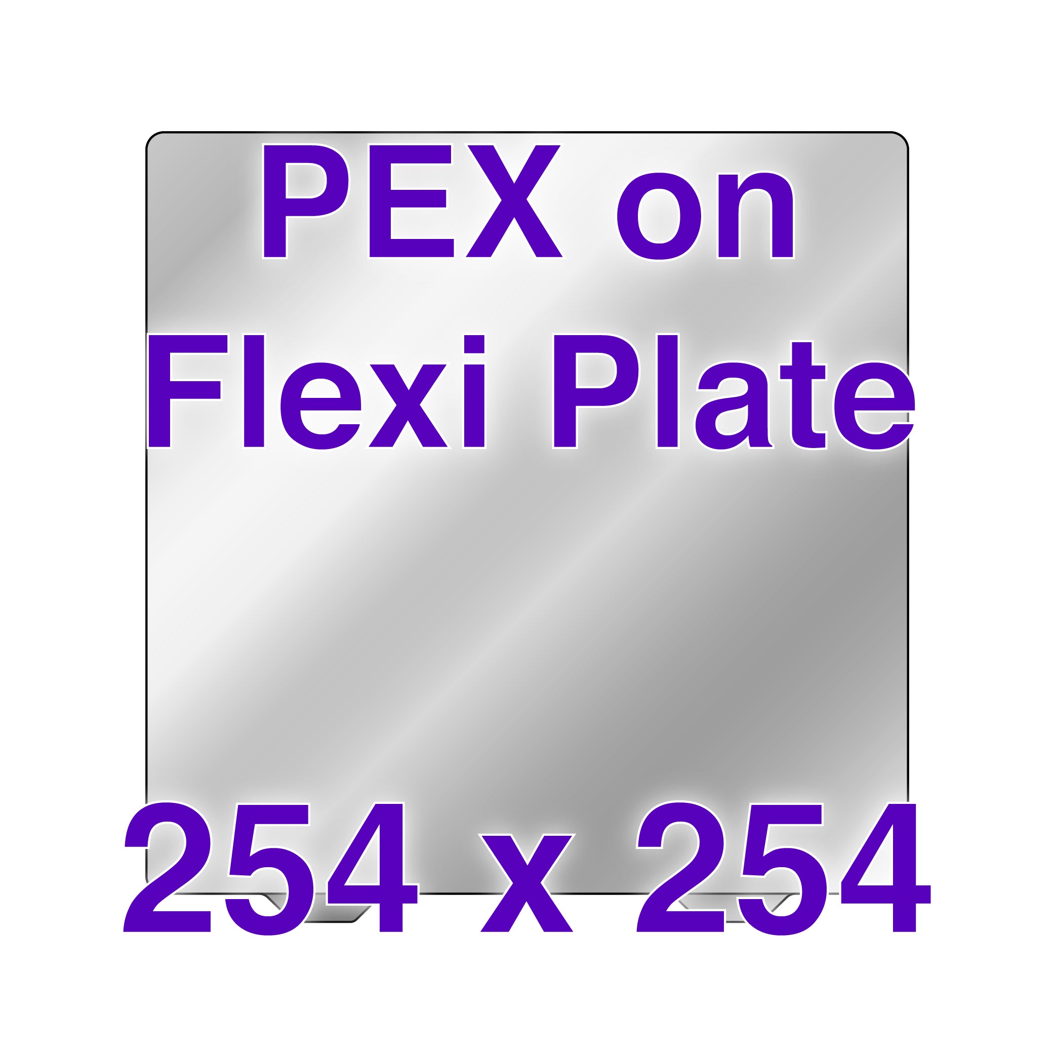 Front view of Wham Bam PEX Flexi Plate for 3D printing, showcasing its flexible design.