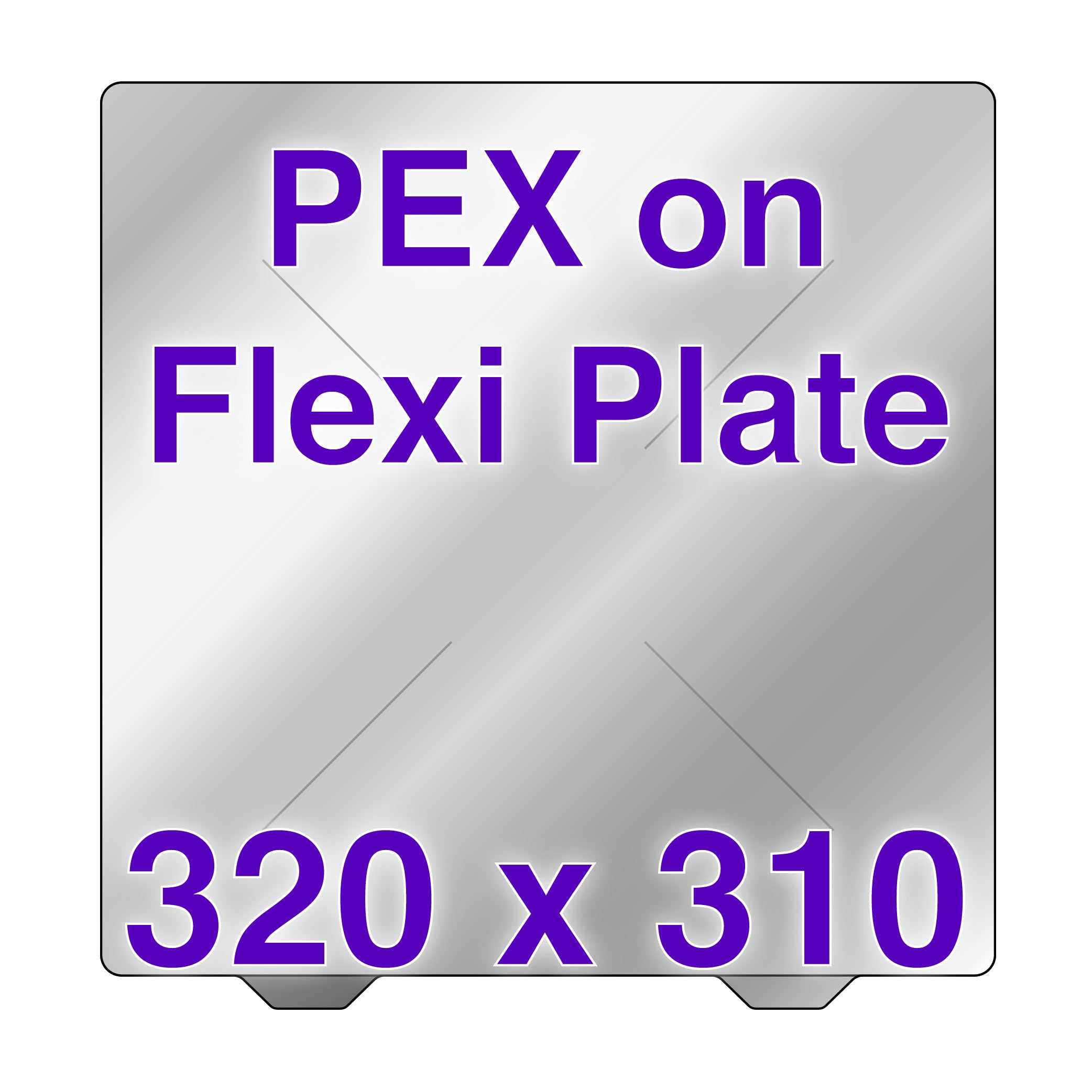 Close-up of flexi plate with PEX surface on 3D printer bed, showing easy print removal process