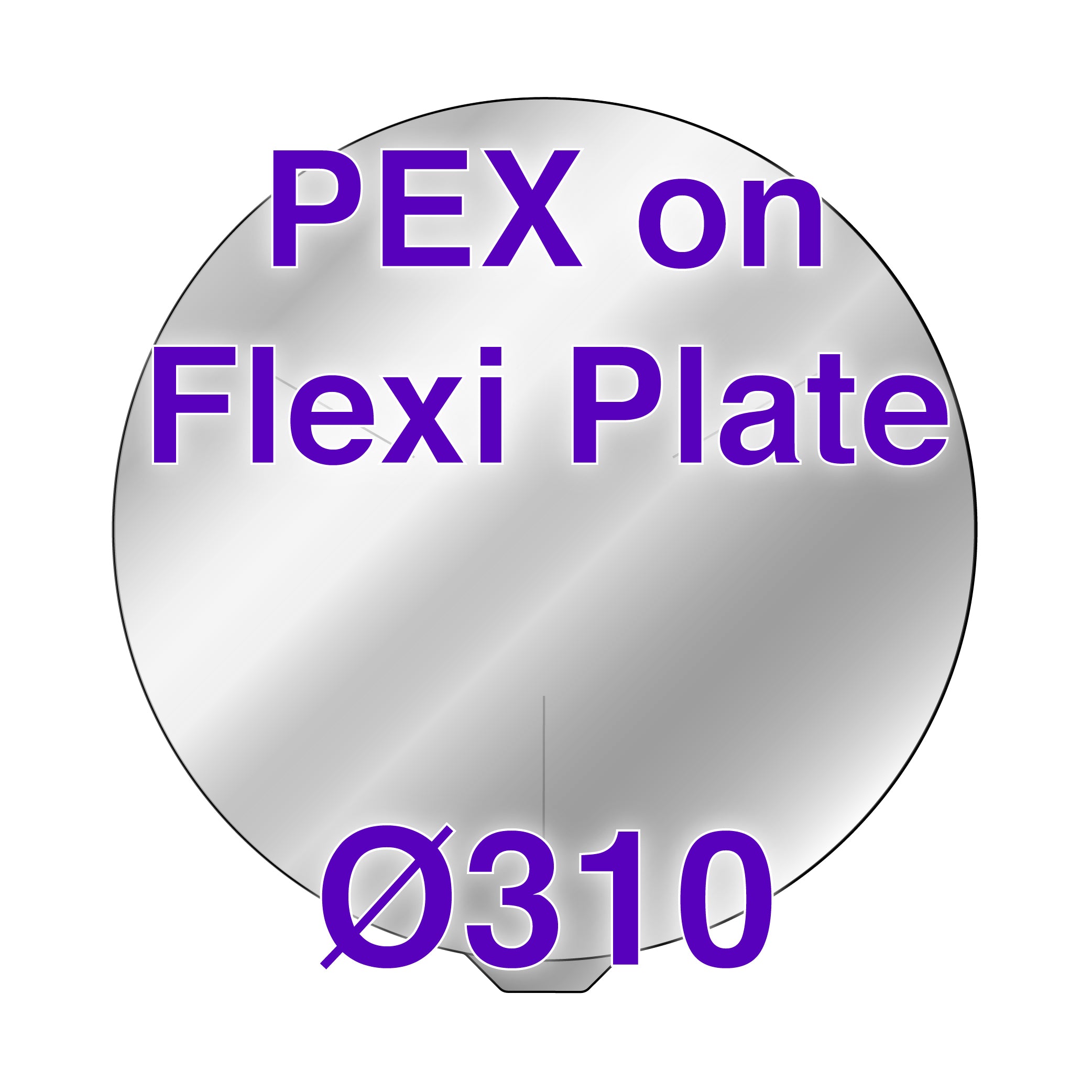 Close-up of Flexi Plate with PEX on 3D printer bed for easy print removal