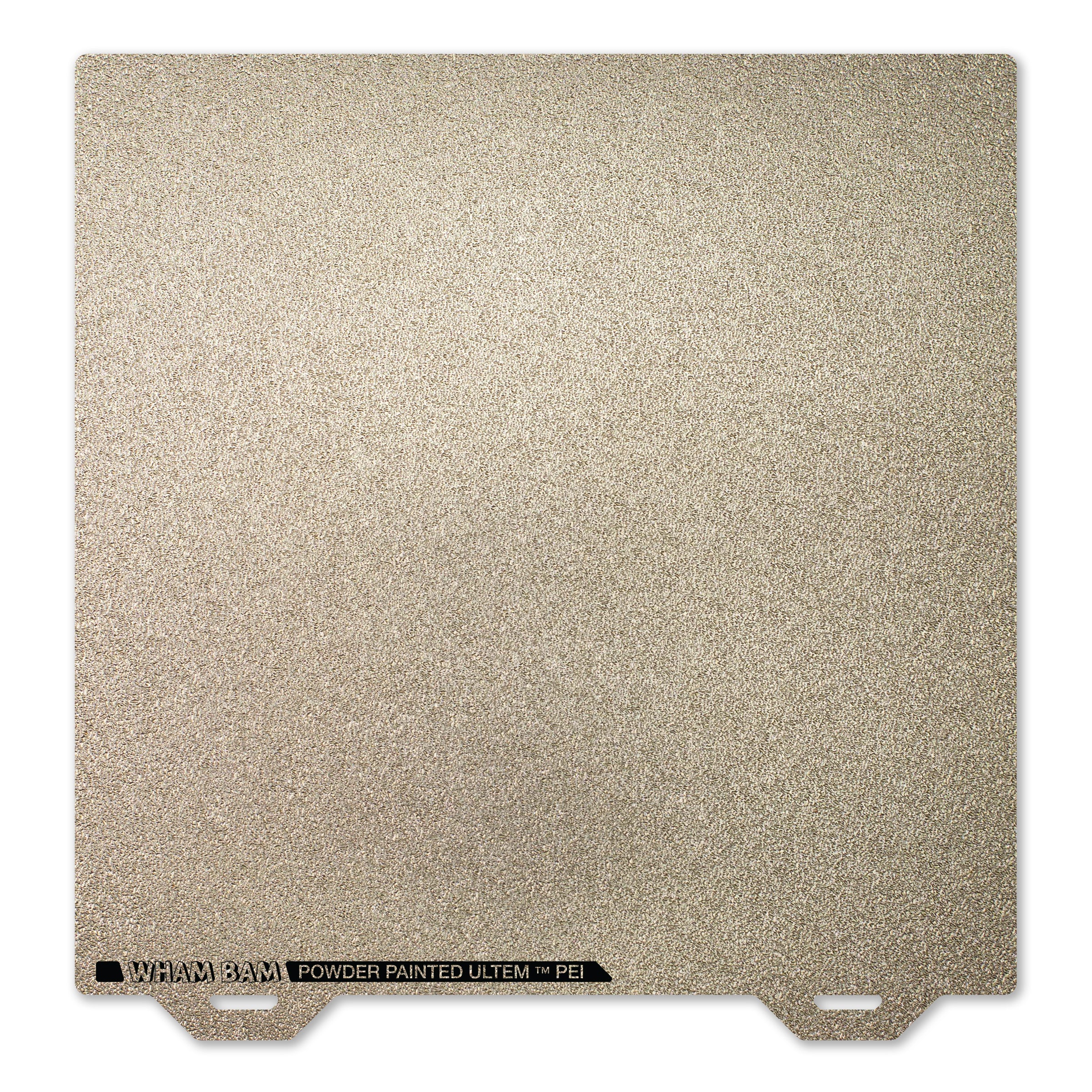 Close-up of 355x355 mm PEI flexi plate with textured surface for Sovol SV08