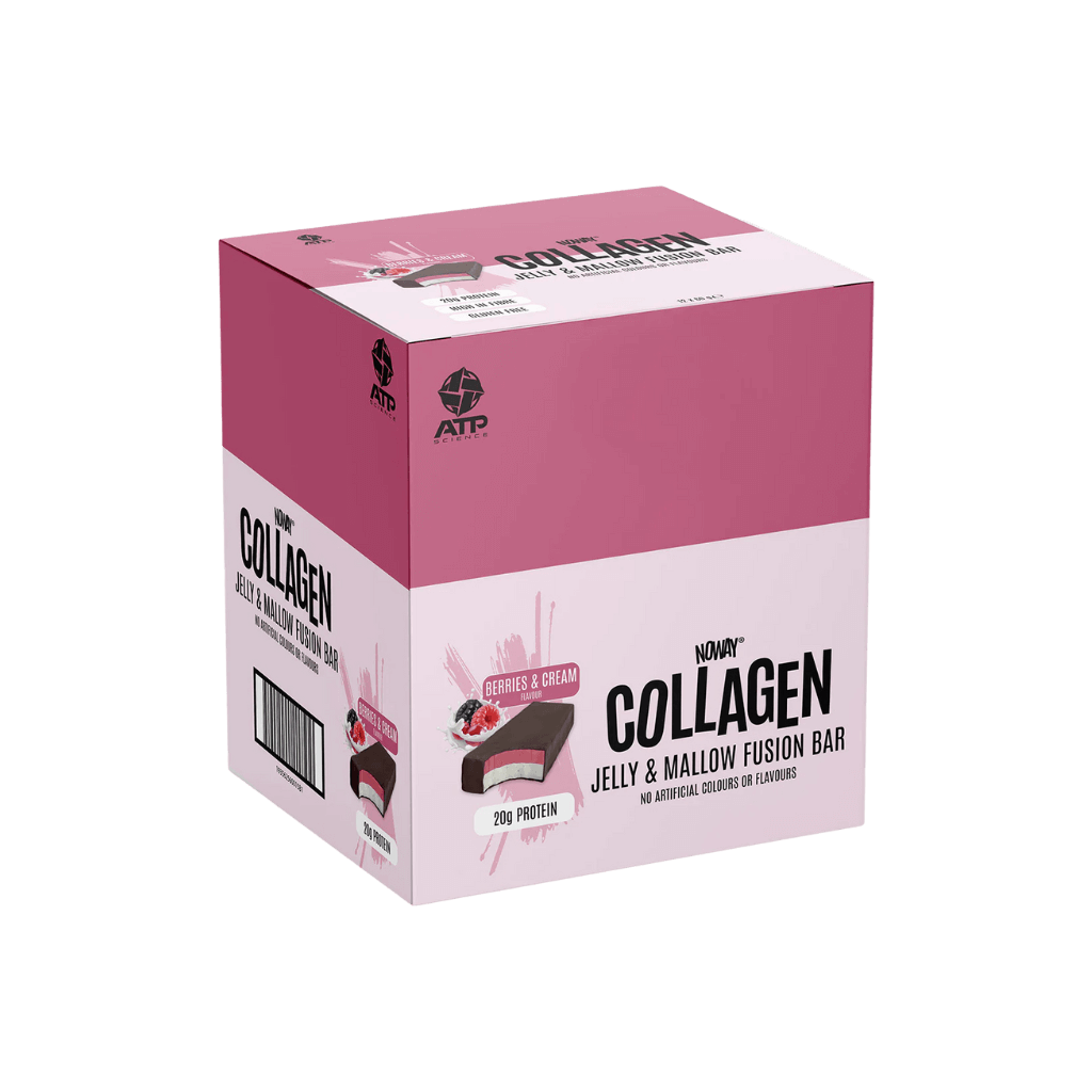 NutraGlow Collagen Snack Bar in a gym setting, showcasing its use as a post-workout protein snack.