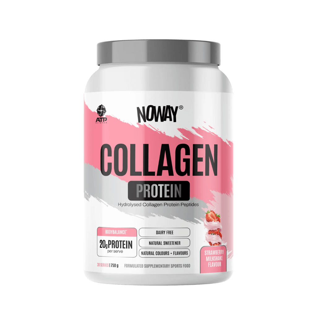 Close-up of Noway Protein Power Blend in a shaker for muscle gain