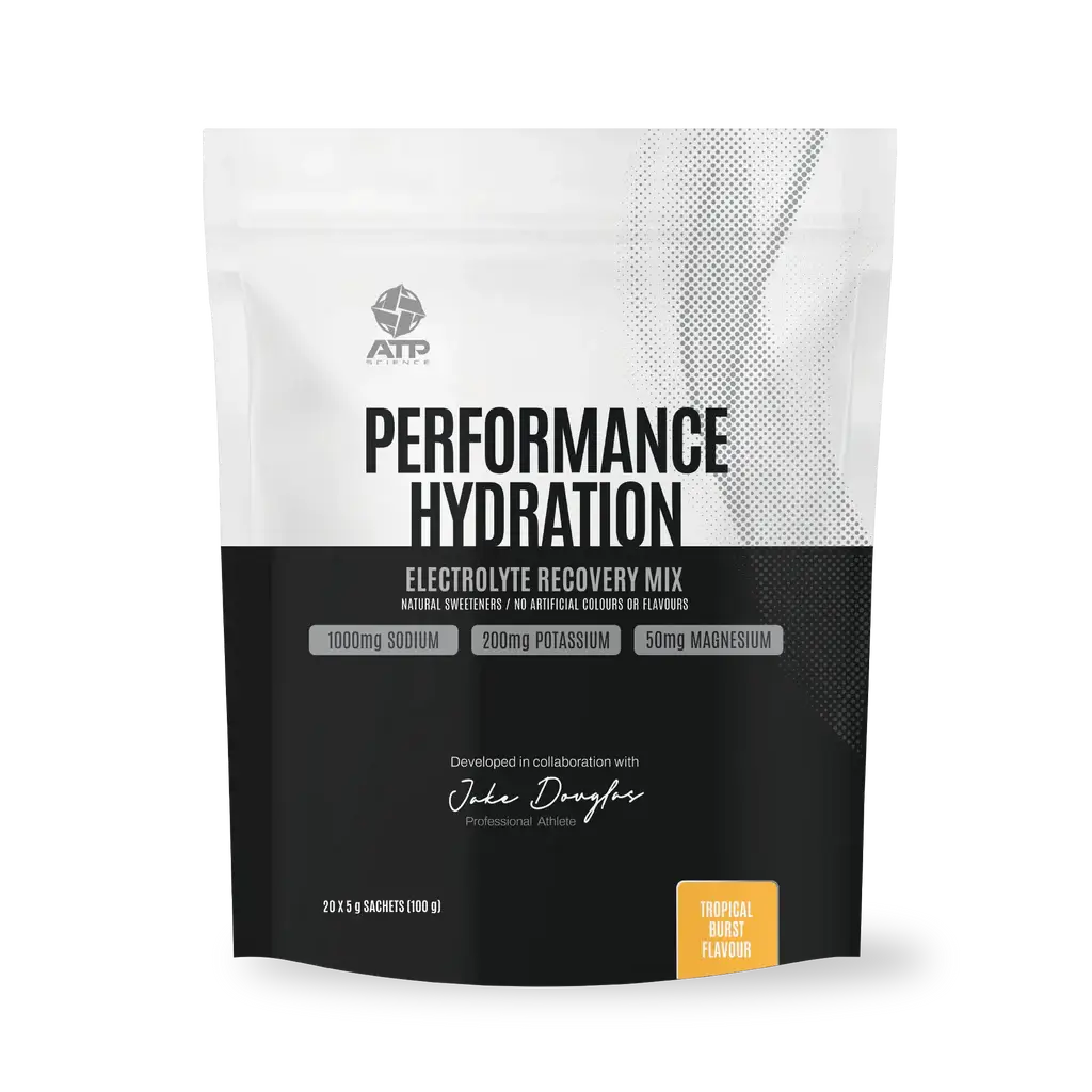 Ultimate Performance Hydration Drink showcasing vibrant packaging ideal for athletes.