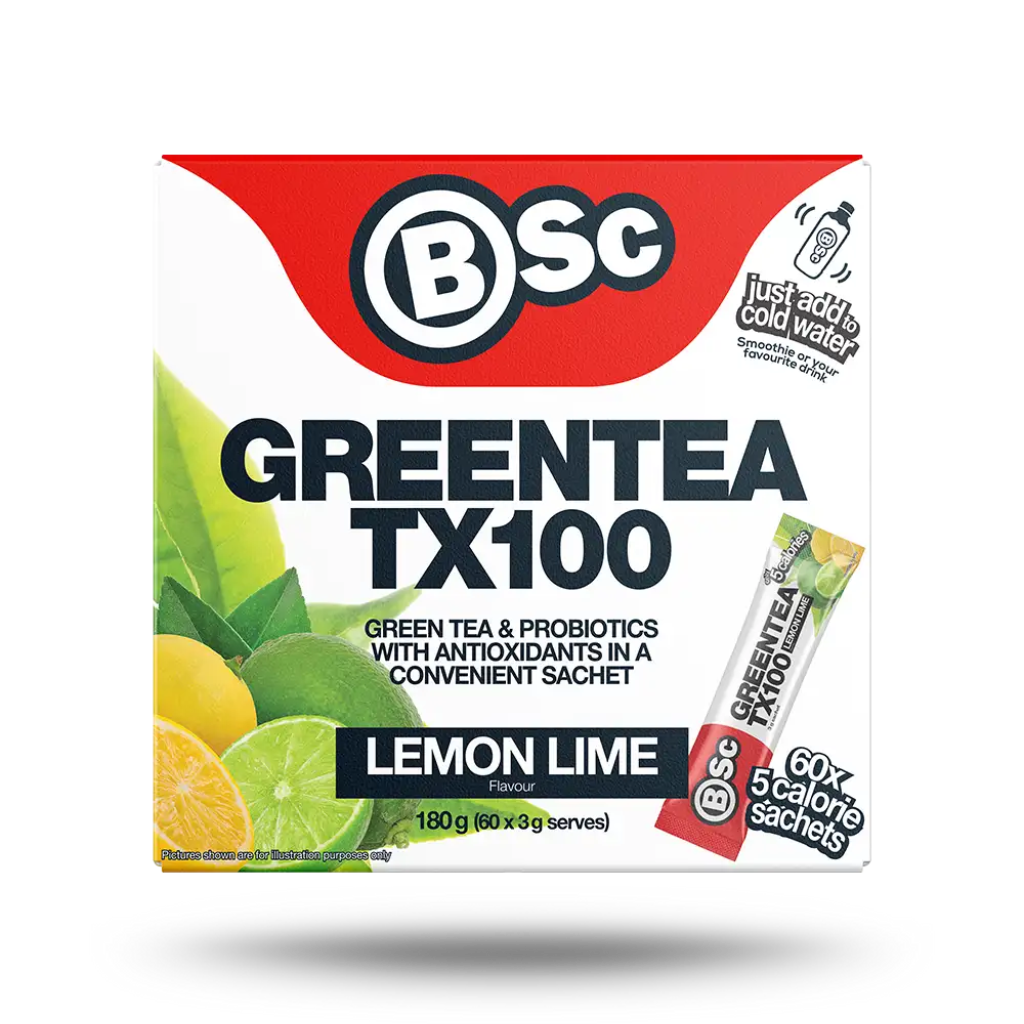 Close-up of green tea energy drink for weight loss, showing fresh green tea leaves and a refreshing beverage