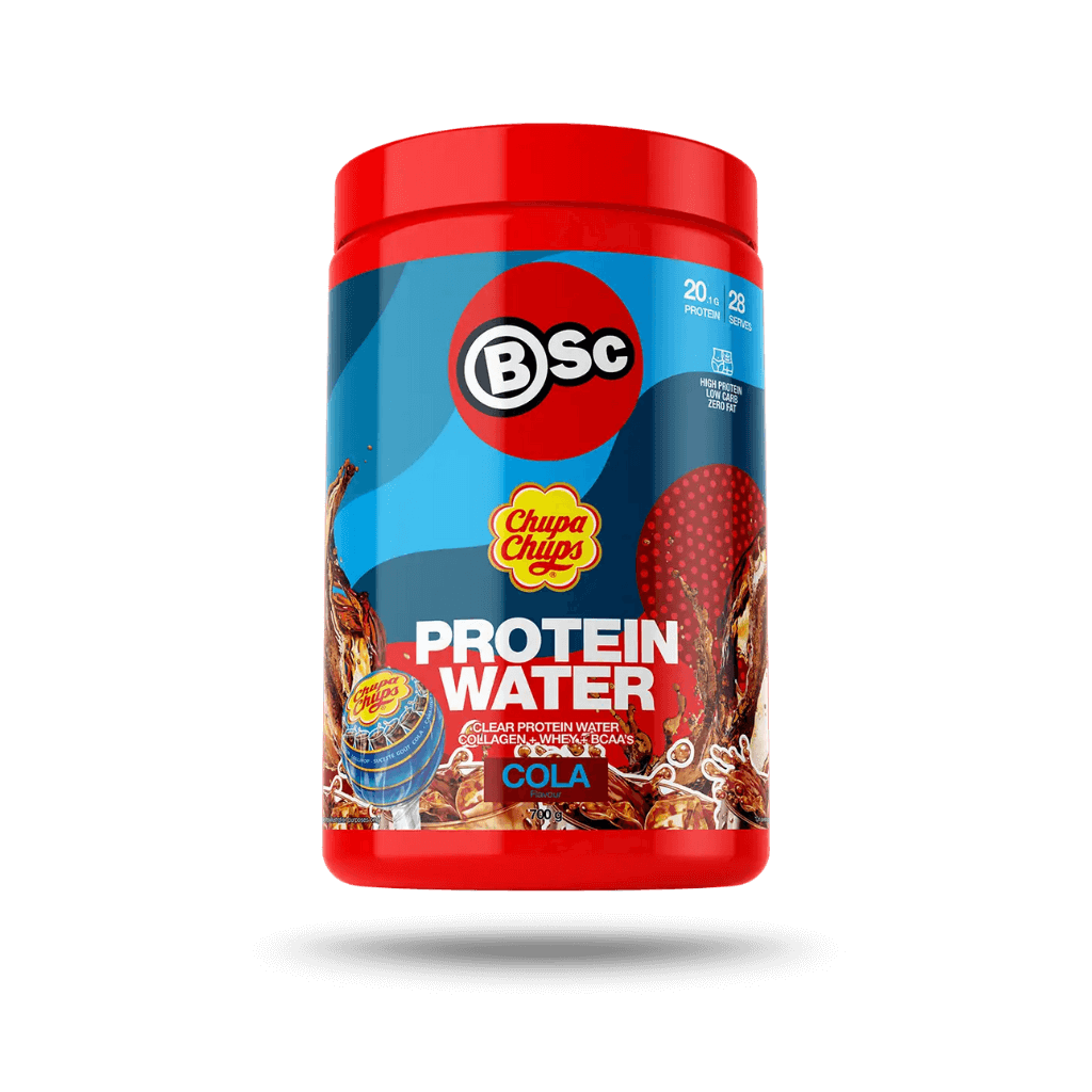 Chupa Chups Protein Water bottle with sports setting background