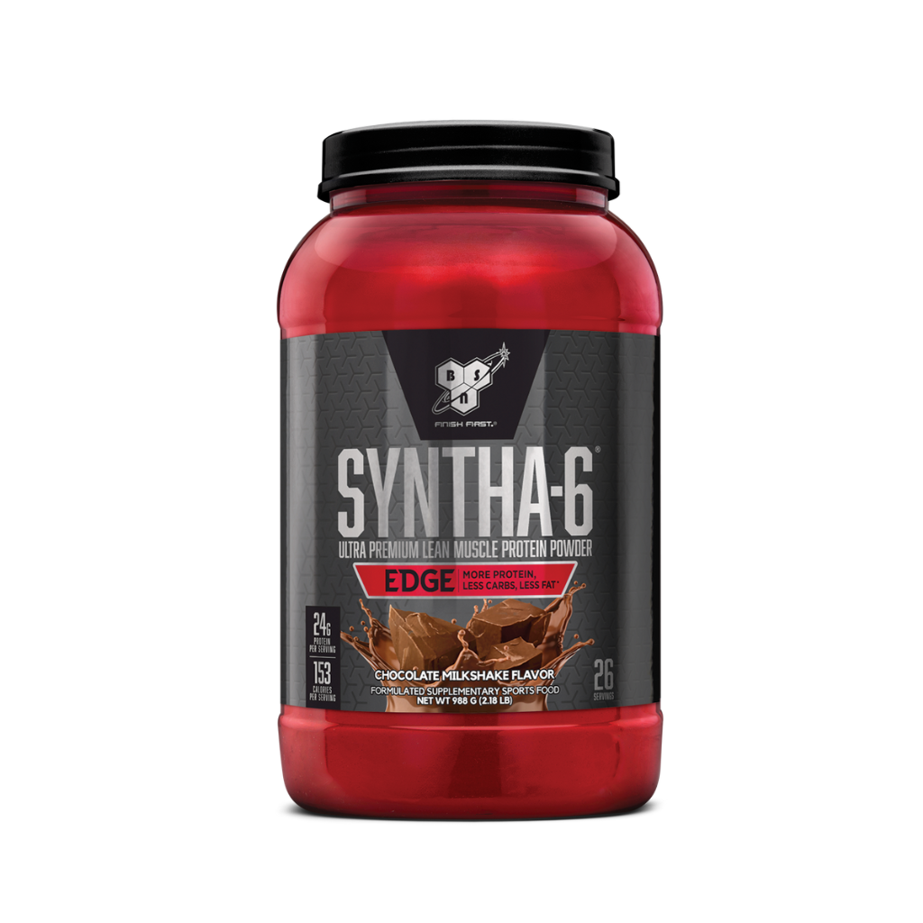 A fitness enthusiast enjoying a shake made with Edge Protein Blend after an intense workout for optimal muscle recovery.