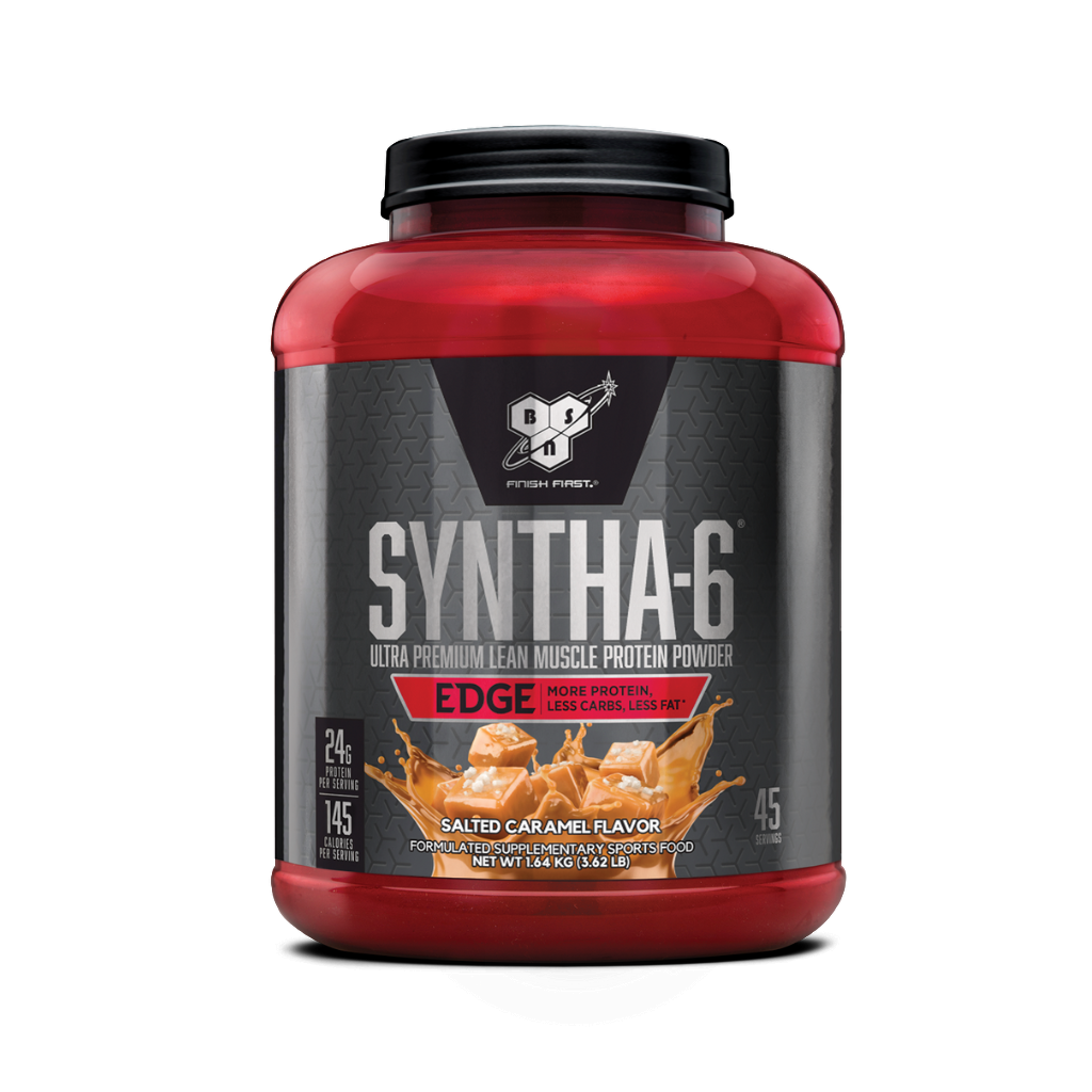 Edge Protein Blend powder in a shaker bottle, showcasing its rich texture and color.