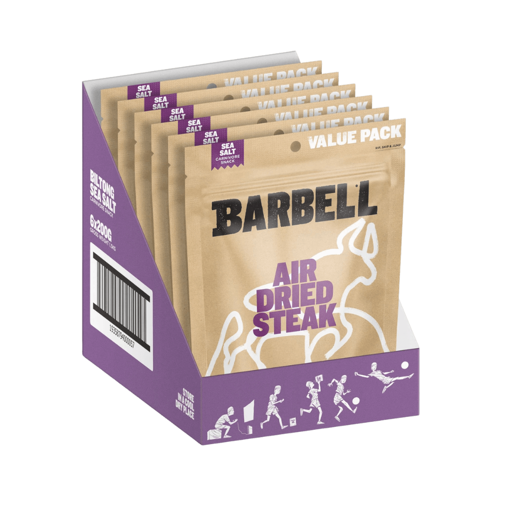 A serving of dried meat on a plate, perfect for keto diets or high protein snack lovers