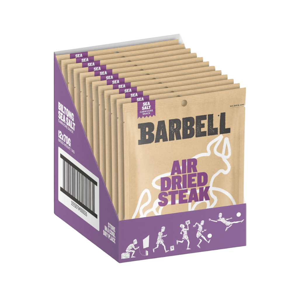 A serving of dried meat on a plate, perfect for keto diets or high protein snack lovers