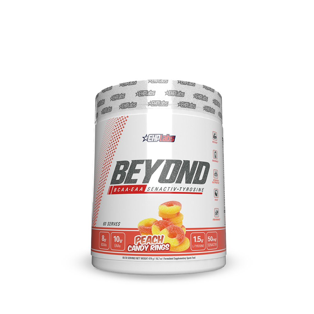 Ultimate BCAA EAA Recovery Blend in a shaker bottle showcasing its vibrant color.
