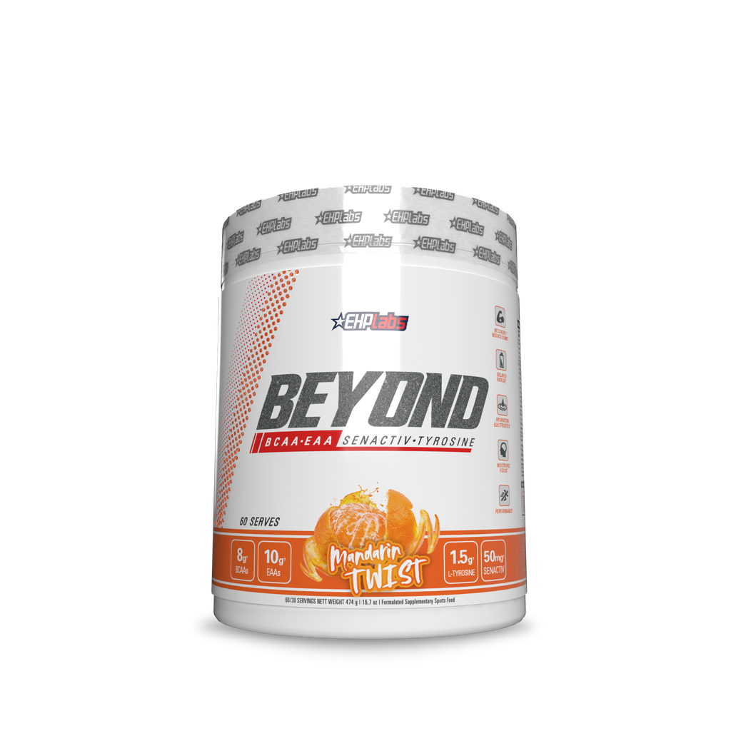 Ultimate BCAA EAA Recovery Blend in a shaker bottle showcasing its vibrant color.