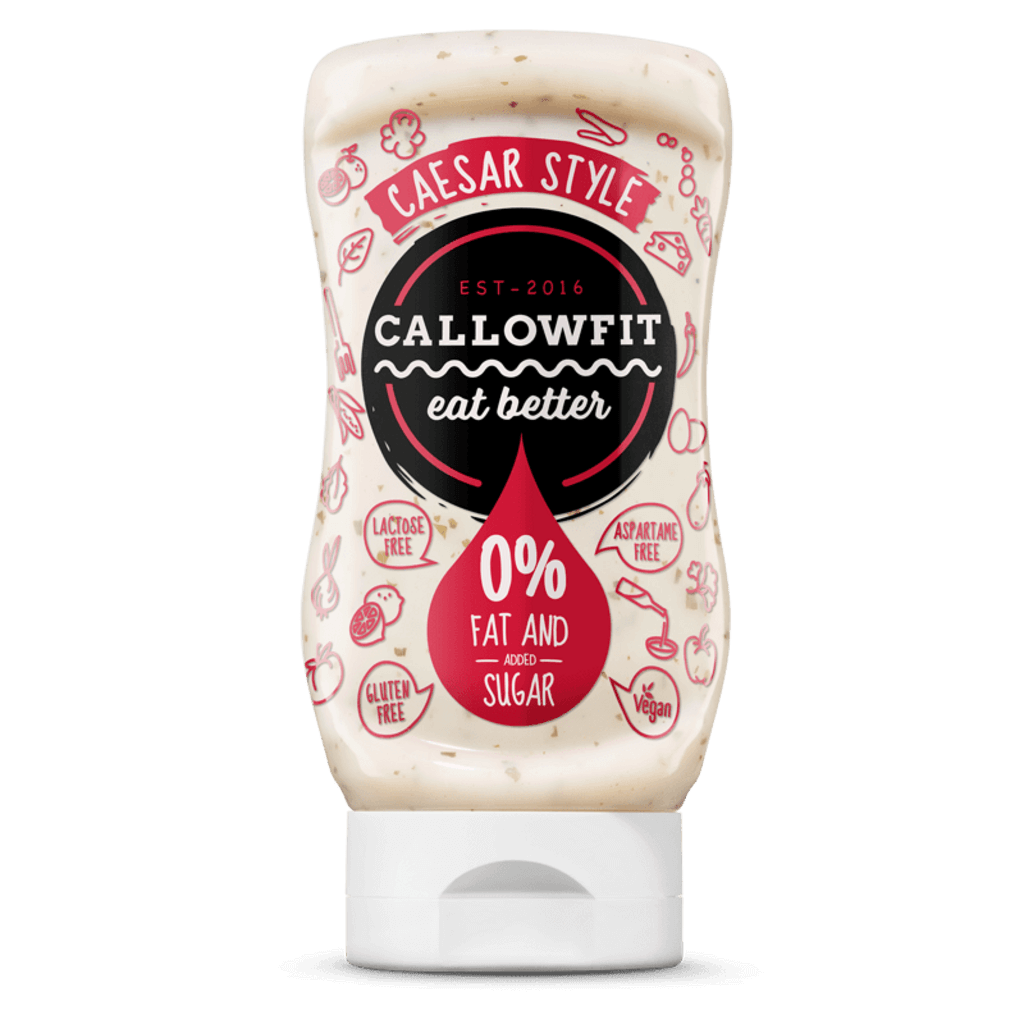 Delicious Callowfit healthy sauce drizzled over a fresh salad, showcasing its vibrant color and texture.