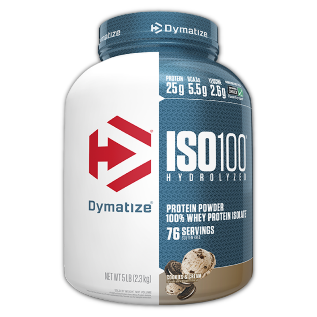 Scoop of Ultra-Pure ISO-100 Protein Powder, showcasing its fine texture for easy mixing.