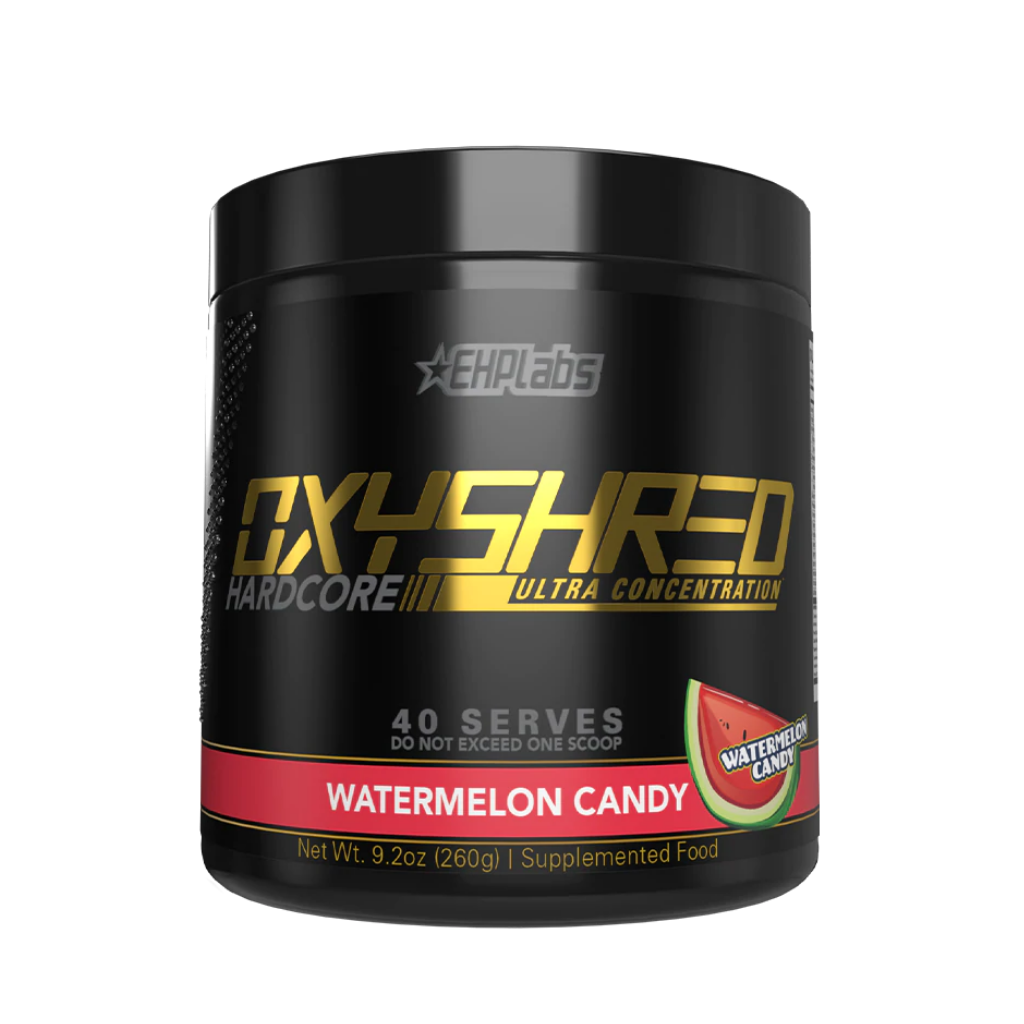 Athlete holding Oxyshred Hardcore, demonstrating energy boost and fat burning benefits
