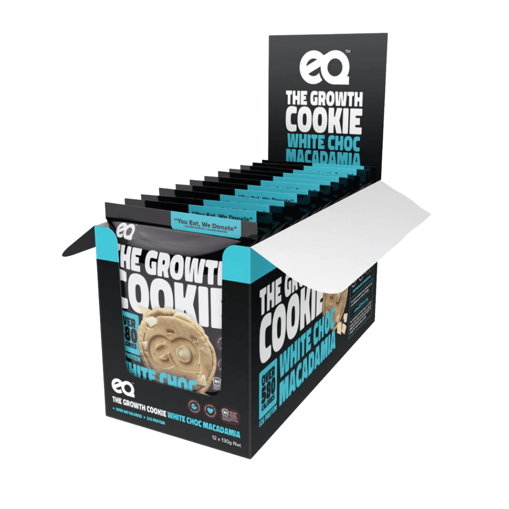 Healthy muscle-building snack featuring The Growth Cookie with vibrant ingredients