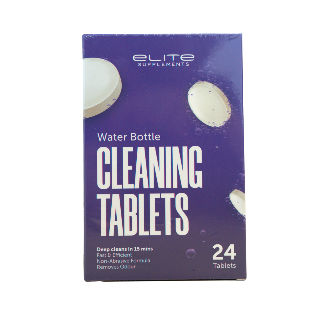 Eco-friendly bottle cleaning tablets in packaging ready for use