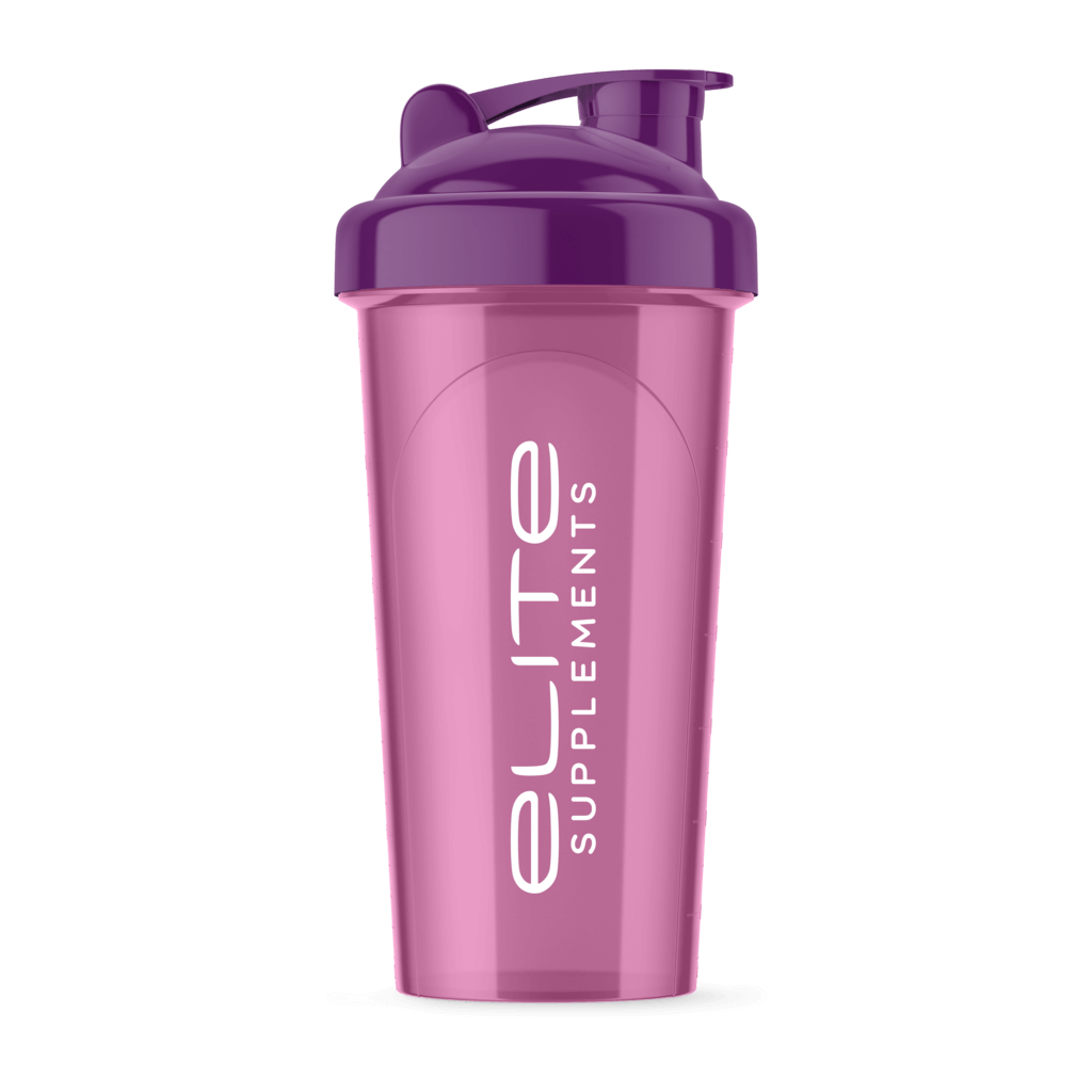 Elite Supps 700ml mixing bottle showcasing its sleek design and capacity for supplements.