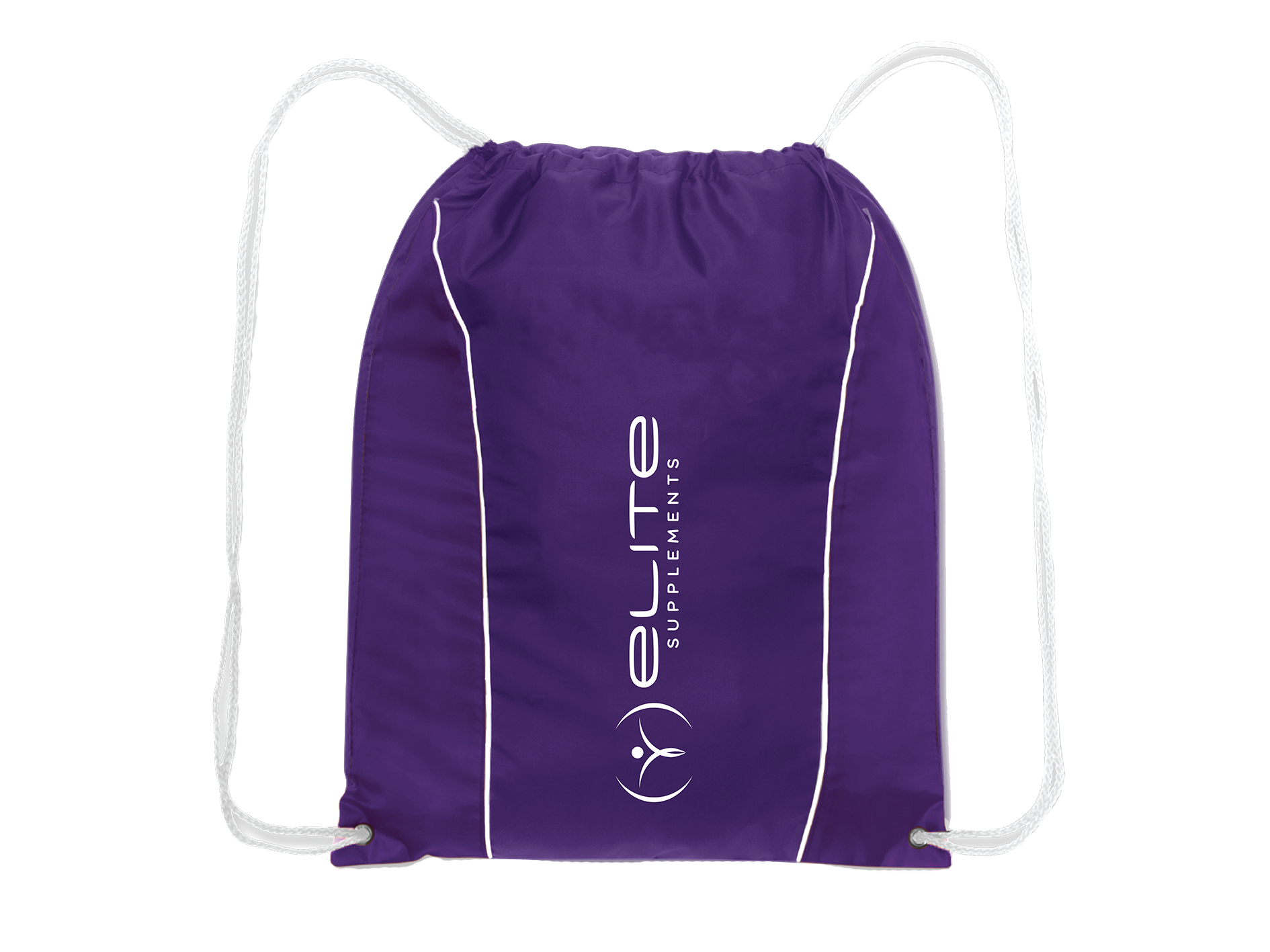 Versatile drawstring gym bag with secure closure and double straps, ideal for workouts.