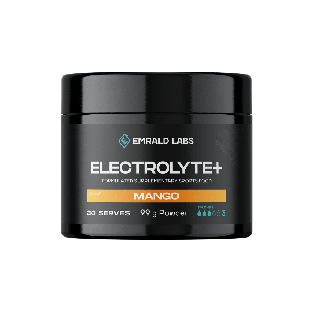 Electrolyte+ powder mix showing vibrant color for hydration and energy recovery