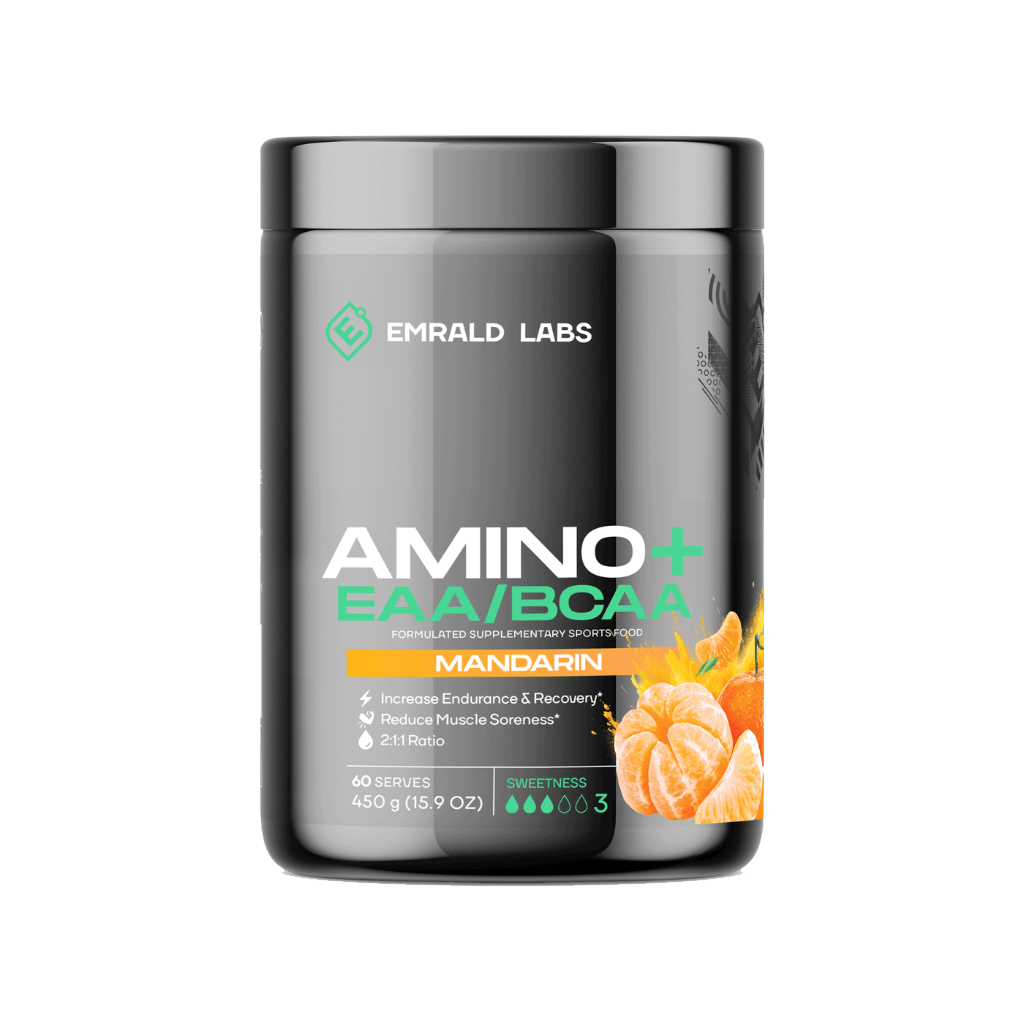 A sports enthusiast enjoying a post-workout shake with Amino Boost EAA & BCAA Performance Blend for muscle recovery.