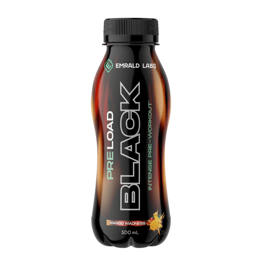 Black Performance Boost RTD bottle showcasing its sleek design for athletes.