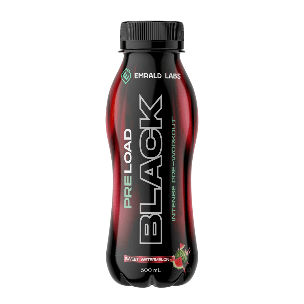 A fitness enthusiast enjoying Black Performance Boost RTD before a workout.