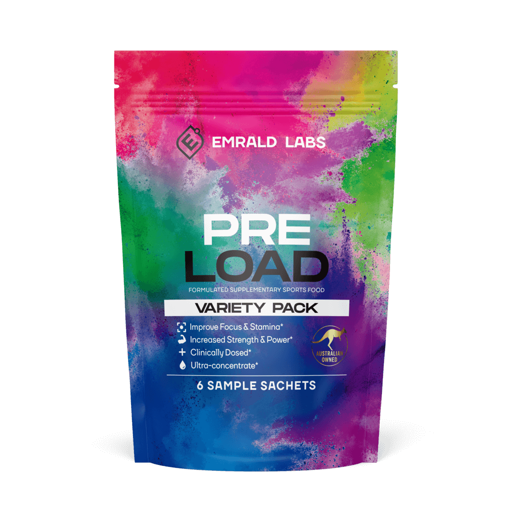 Pre workout powder in a shaker bottle for energy boost