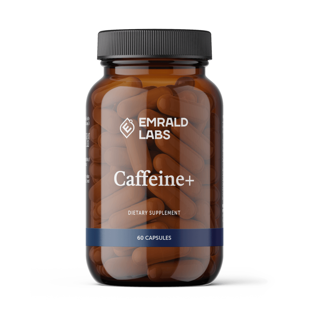 Close-up of caffeine capsules showing energy boost benefits